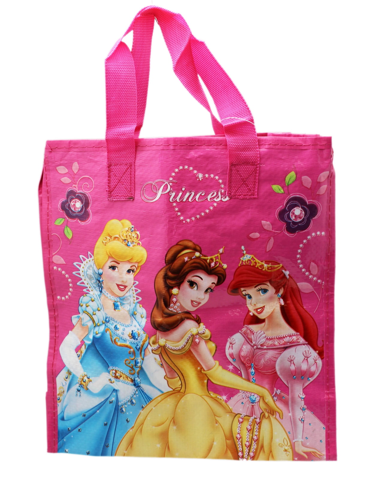Disney Princess Reusable Gift Tote Bag (Multicolor, 11 in x 10 in x 4.5 in) 7mi7q