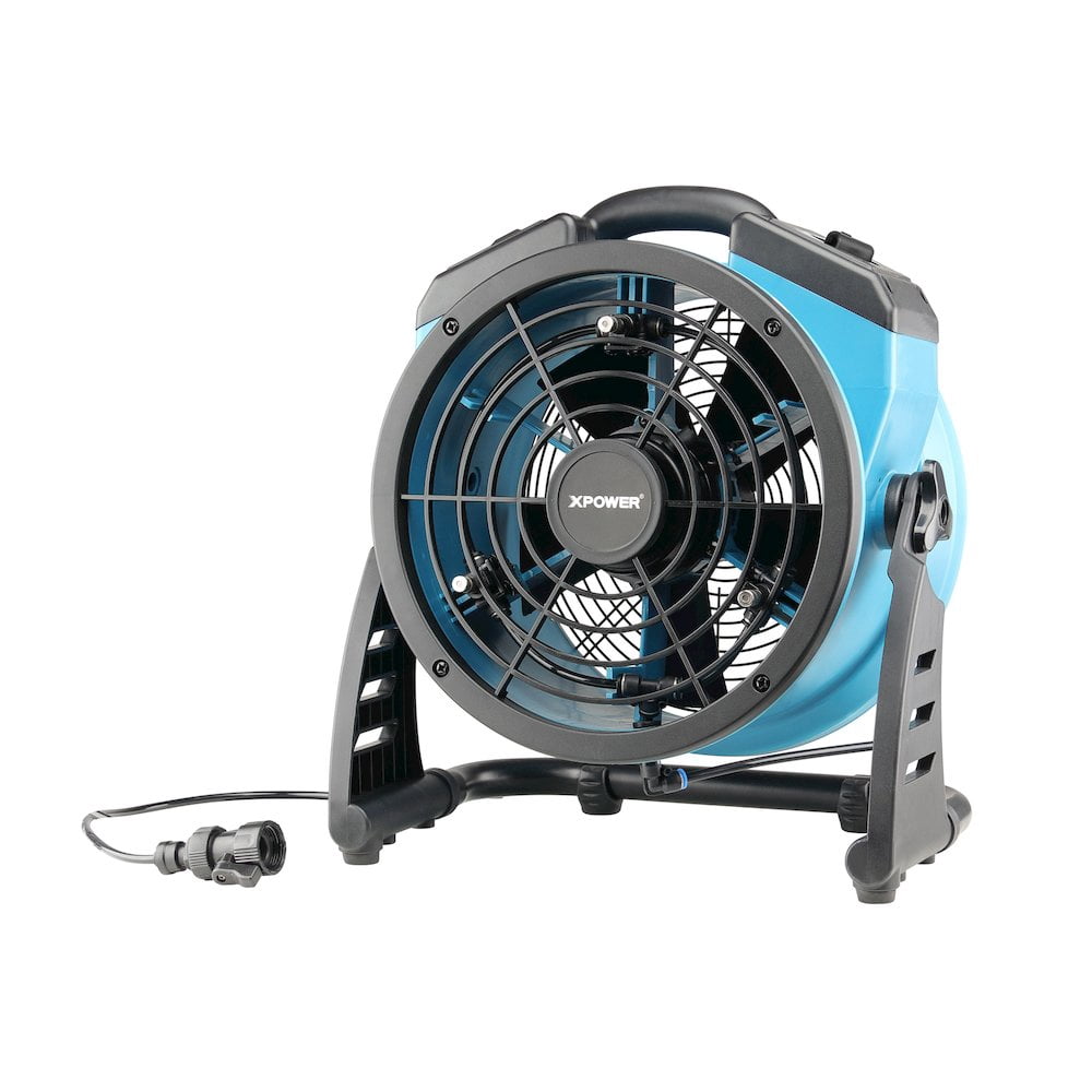 XPOWER FM-65 Portable 3-Speed Outdoor Misting Fan and High Velocity Air Circulator (Black, 1 Unit) atd27