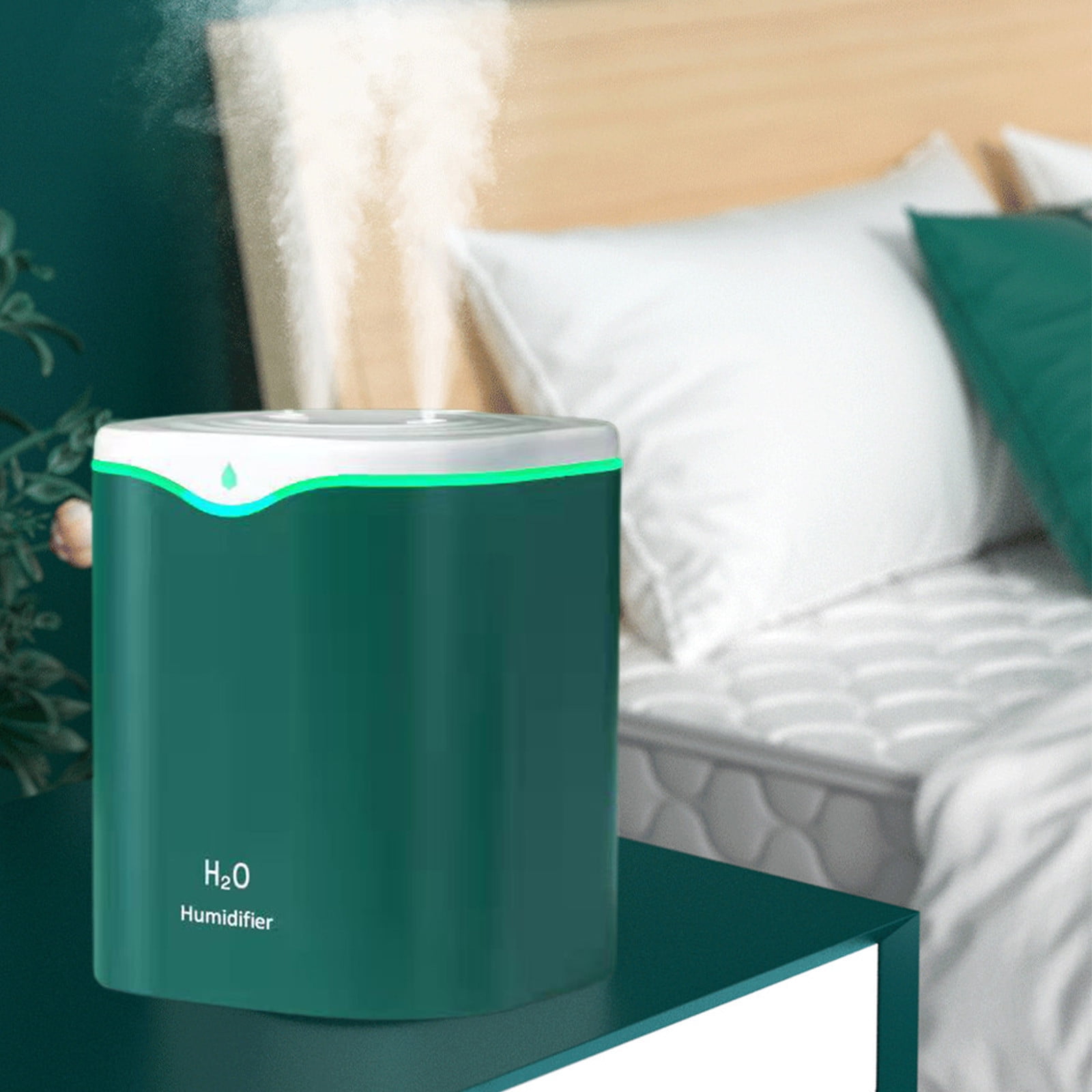 Dadiaei Cool & Warm Mist Humidifier for Bedroom and Nursery (Green, 67.6 fl oz) 0kbuu