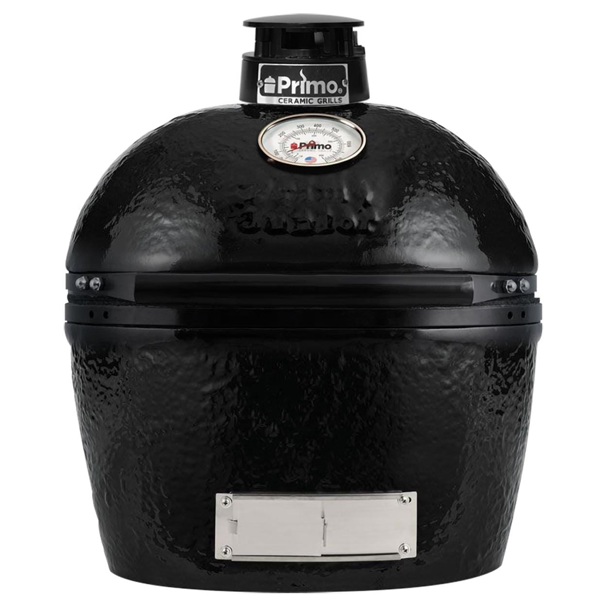Primo Oval Junior 200 Ceramic Kamado Grill (Black, 21 in x 15 in) 47qz0