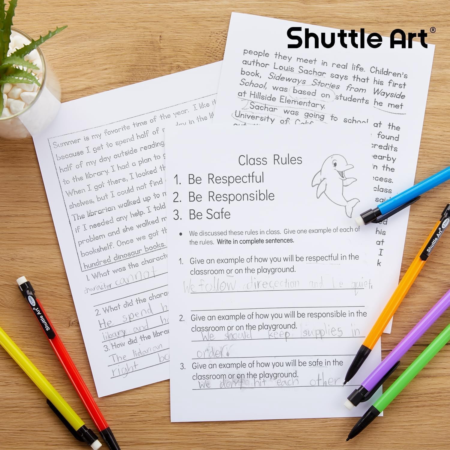 Shuttle Art Mechanical Pencils, HB #2 Lead, 0.7mm Medium Point, Bulk School and Office Supplies (Assorted Colors, 210 Pack) j89eu