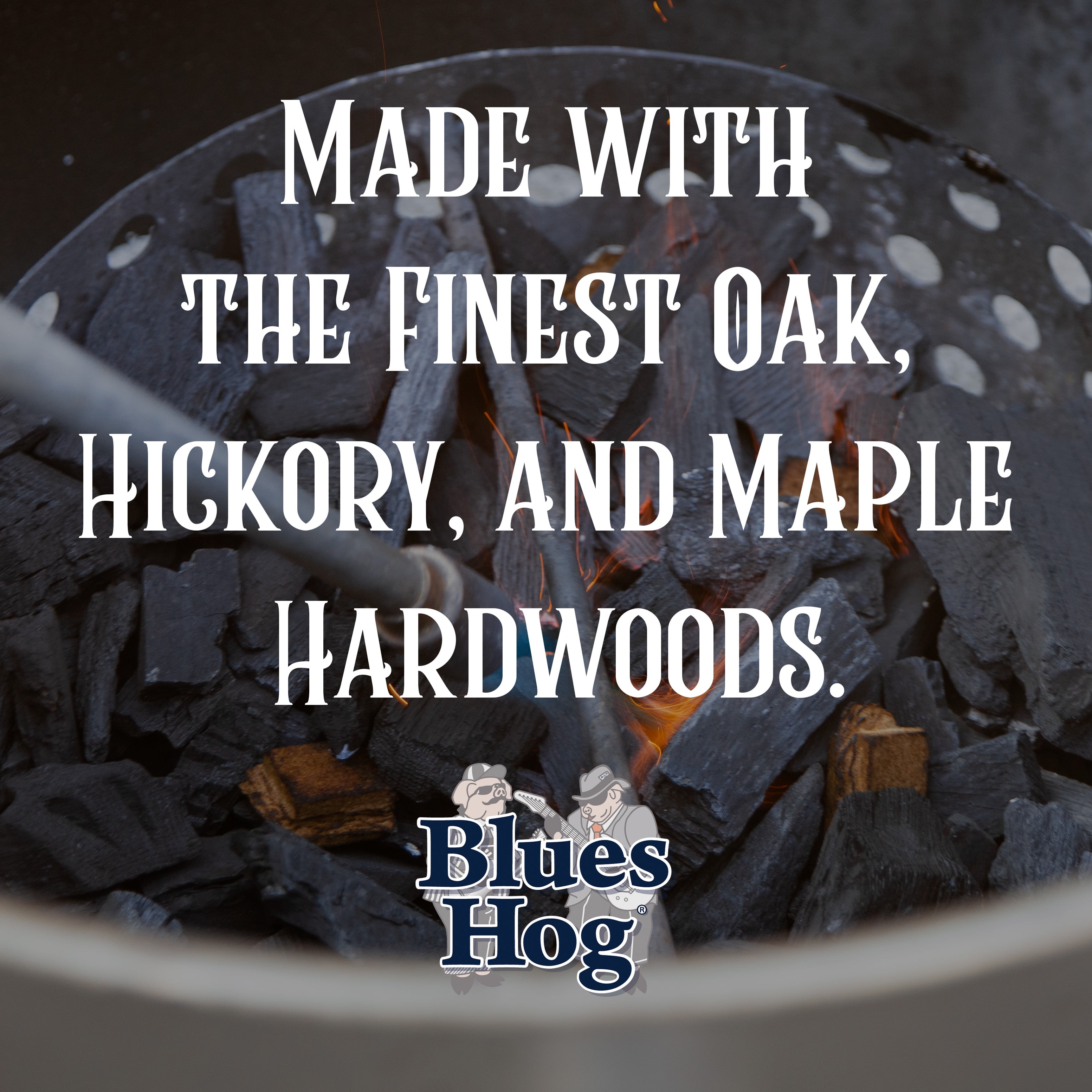 Blues Hog Lump Charcoal, Premium Hardwood BBQ Fuel for Consistent Heat and Smoke (15.4 lb) gca99