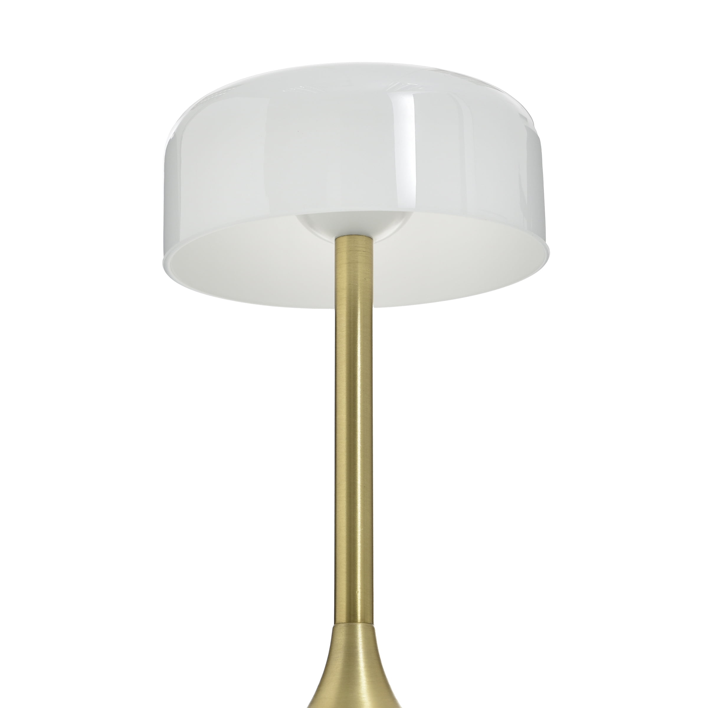 Better Homes & Gardens Portable Milk Glass Table Lamp, Rechargeable Cordless Accent Light (White, 8 in) 89xs7