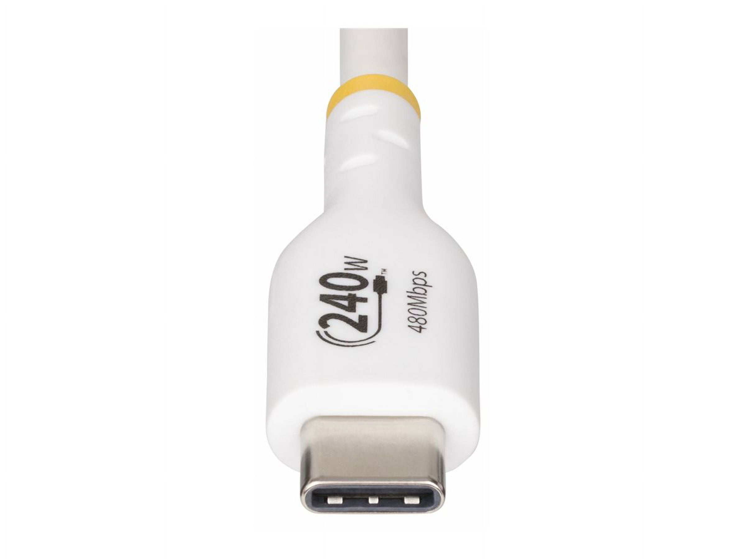 StarTech.com USB-C Charging Cable, 240W PD EPR Fast Charge & Sync, Durable TPE Jacket (White, 13 ft) i0aja