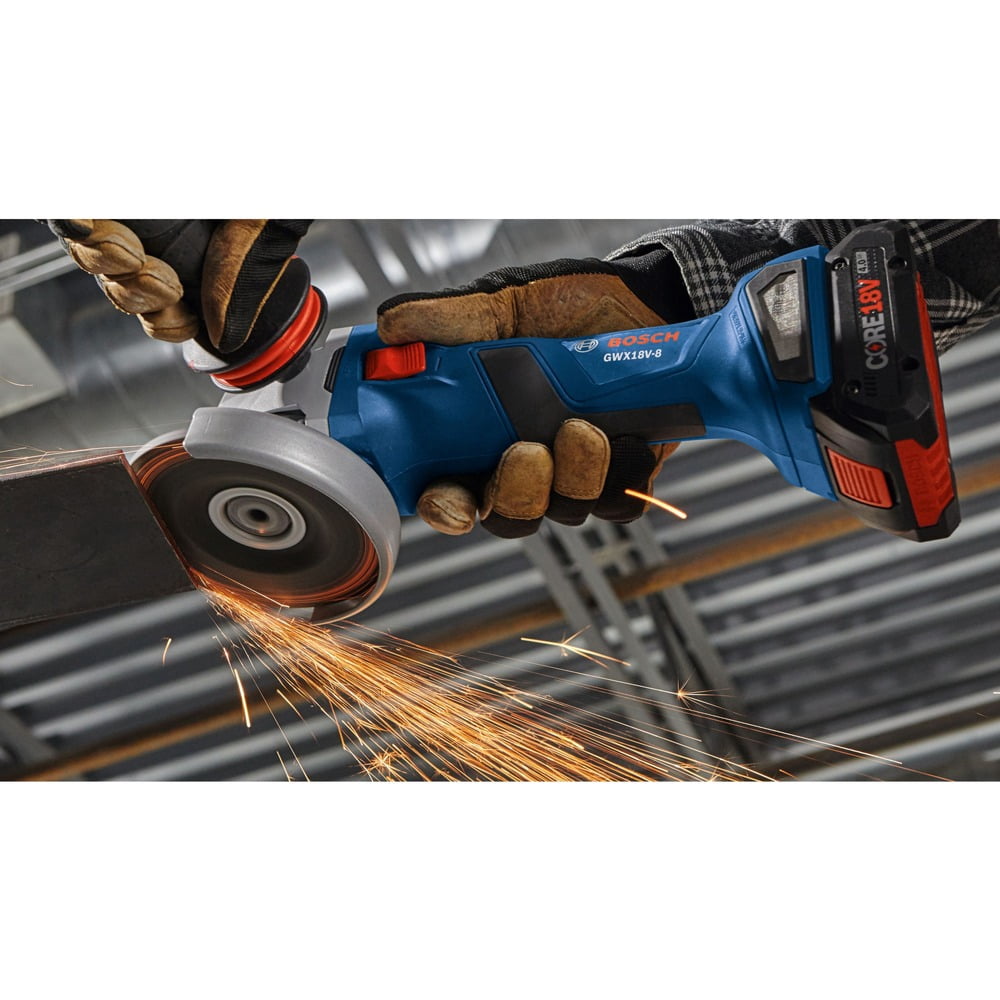 Bosch GWX18V-8N-RT 18V Brushless Cordless X-LOCK Angle Grinder (Refurbished, 4.5 in) 3mski