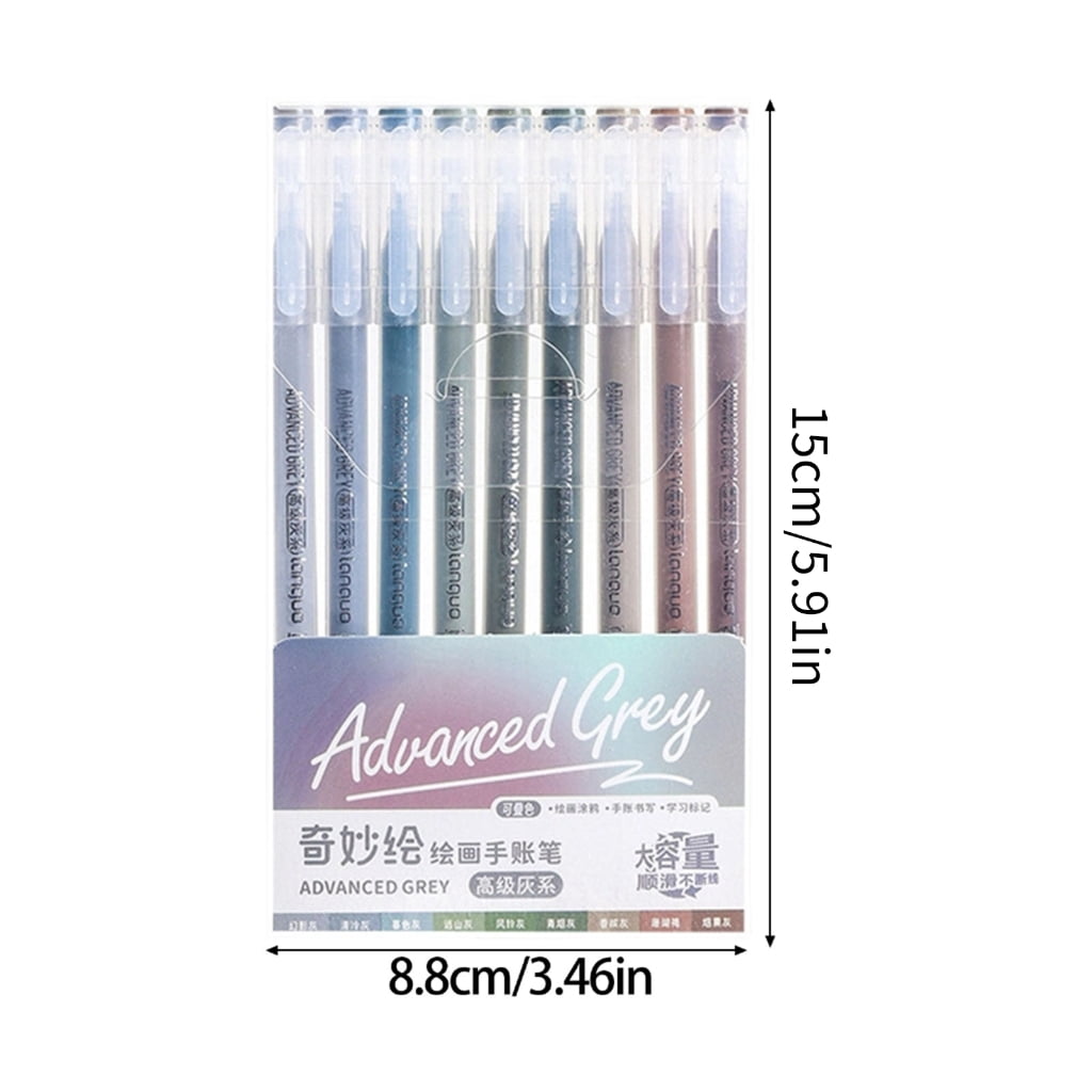 ATALRPOU Needle Tip Gel Pen Set, Smooth Writing Drawing Pens for Journaling and Art (Assorted Colors, 9 Pack) p750j