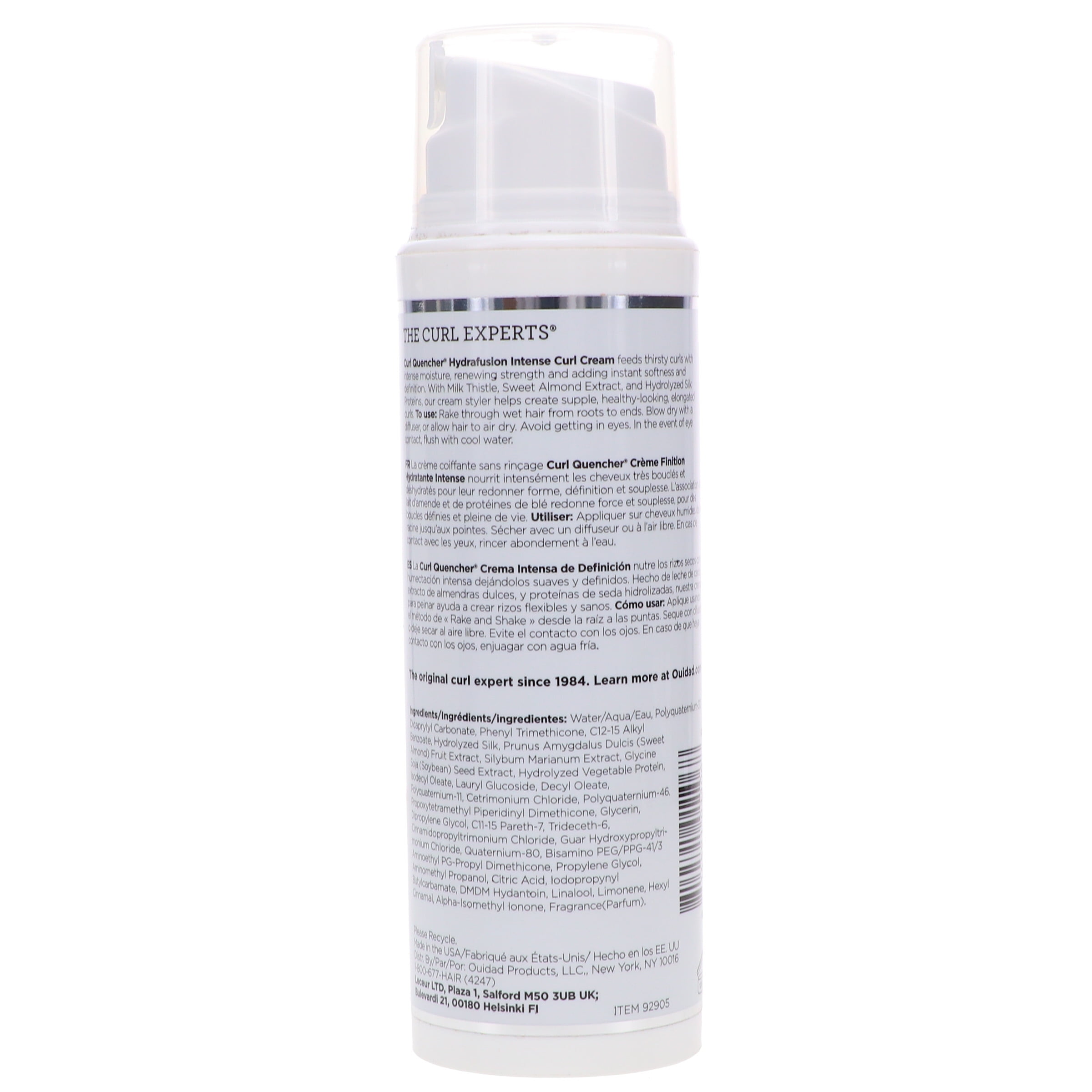 Ouidad Curl Quencher Hydrafusion Intense Curl Cream for Dry Hair (White, 5 fl oz) 3783s
