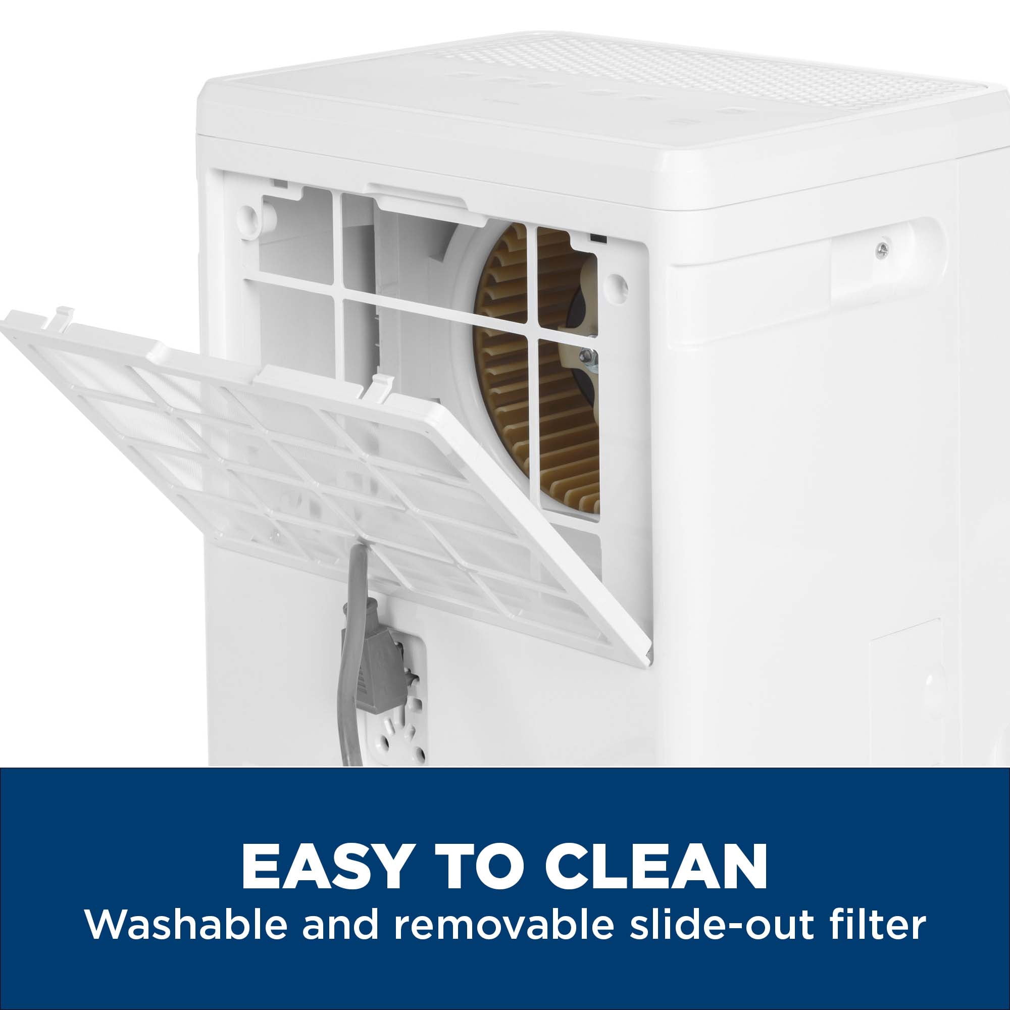 GE Appliances 50 Pint Portable Dehumidifier with Smart Dry Technology (White, 50 Pint) ml6va