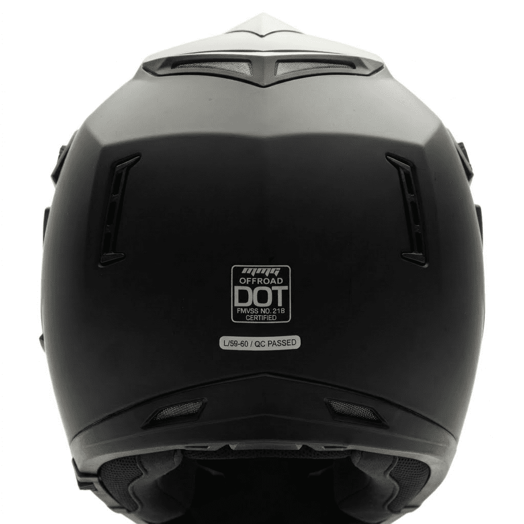 MMG Off-Road Motocross Helmet with Goggles (Matte Black, Large) h14x0