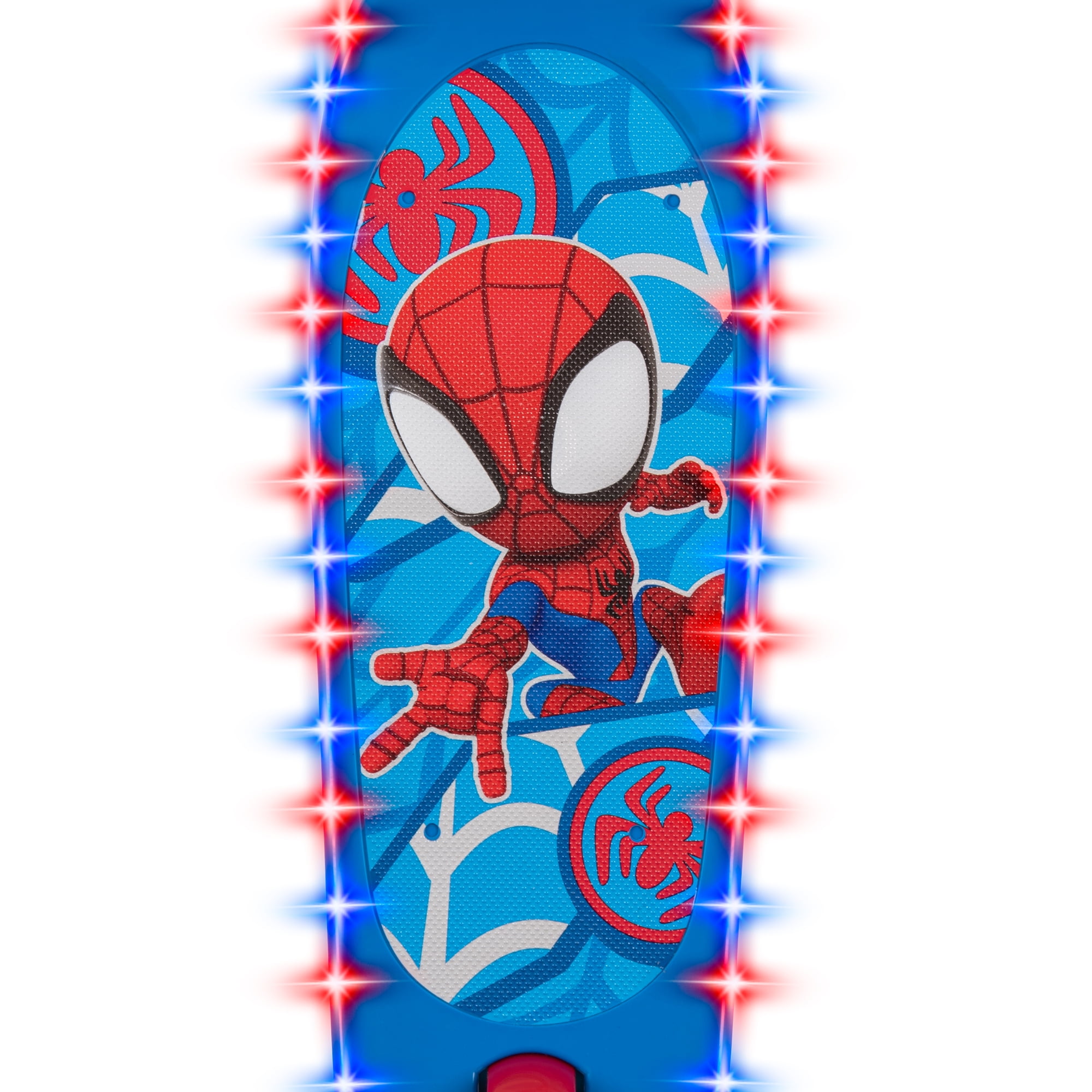 Huffy Marvel Spidey & His Amazing Friends Light-Up Toddler Scooter (Blue, 3-Wheel) 5vea2