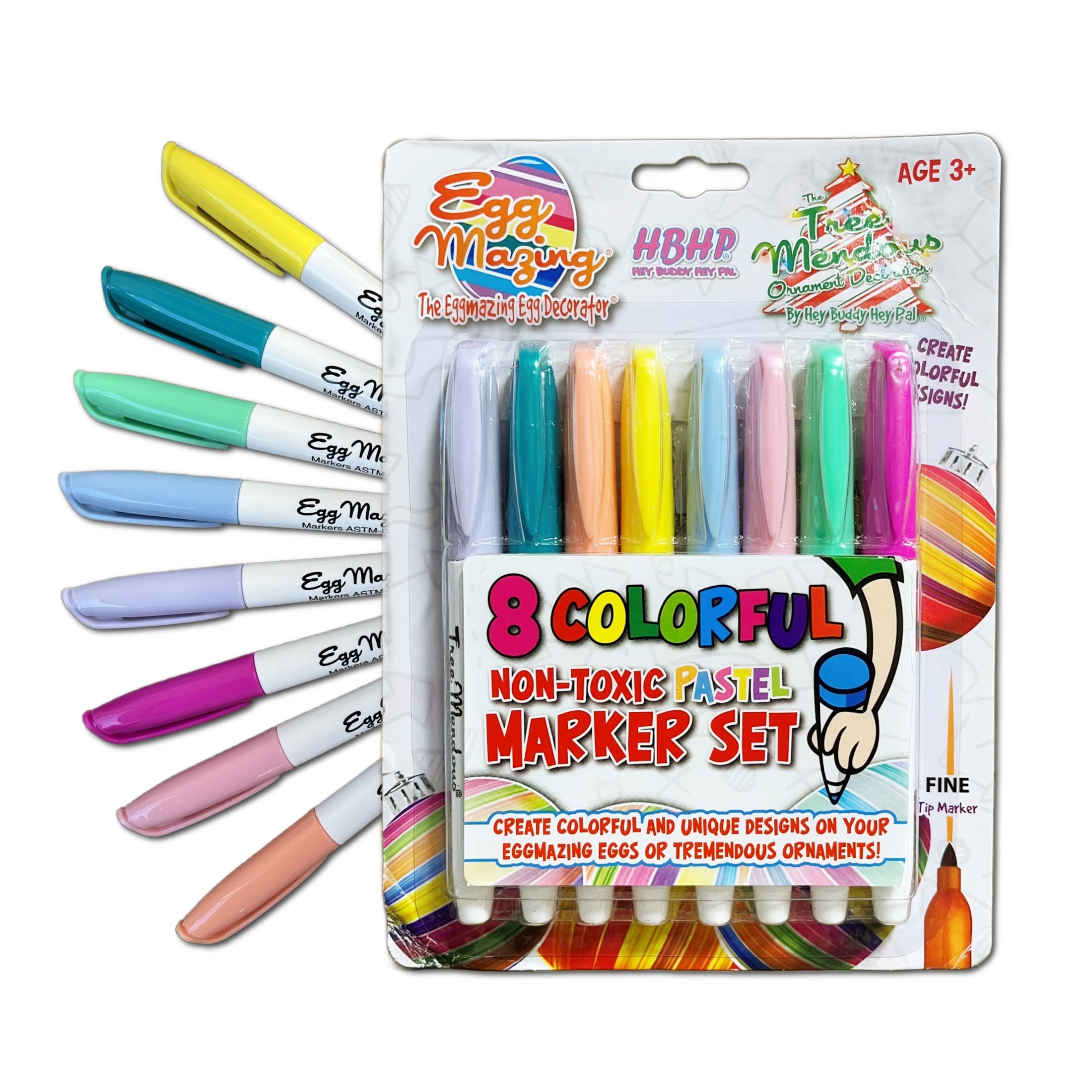 The Treemendous Ornament Decorator Eggmazing Pastel Markers (8 Pack) sy7zc