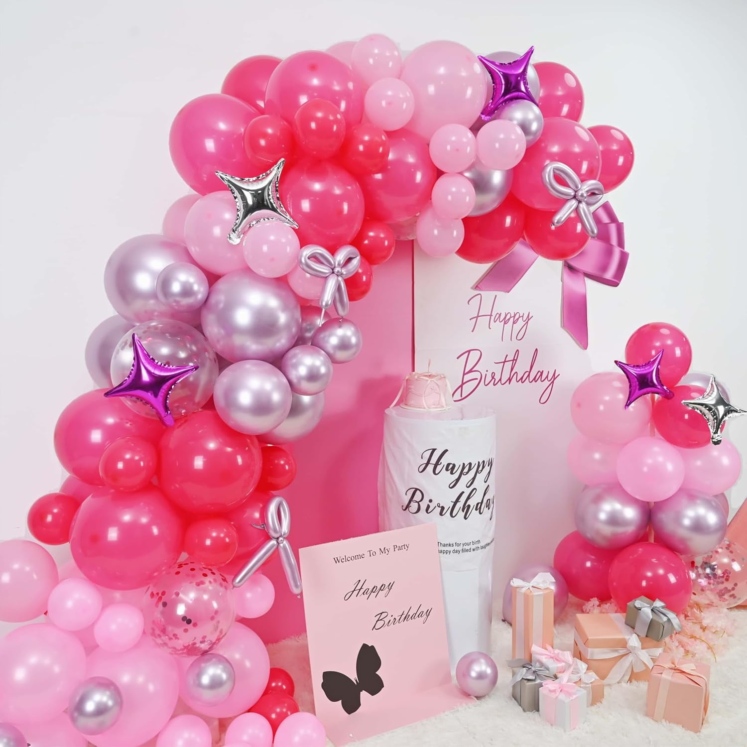 Party Decor Pink Balloon Garland Arch Kit (108 Pack) y709l
