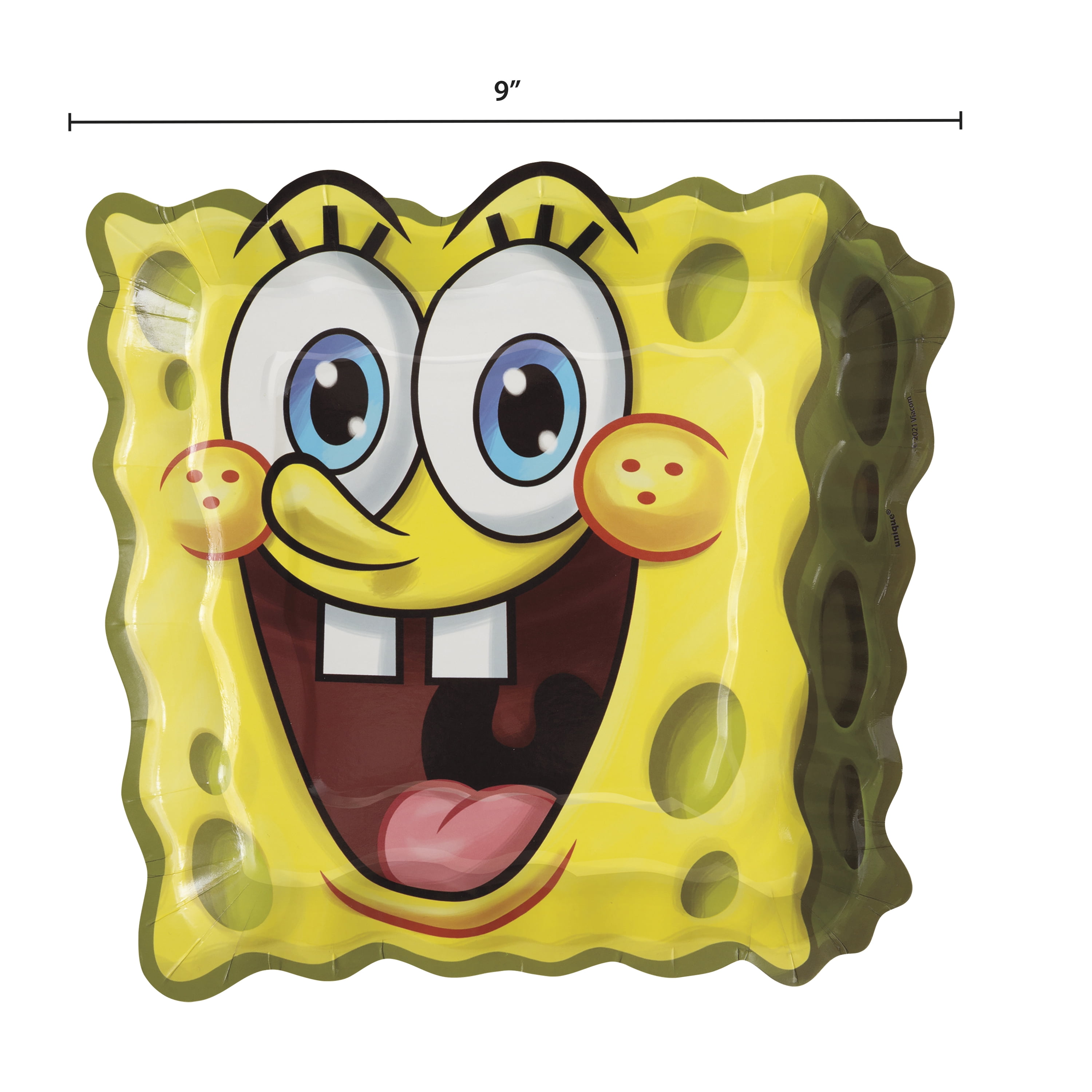 SpongeBob SquarePants Birthday Party Paper Dinner Plates (Multicolor, 9 in, 8 ct) w9nxq