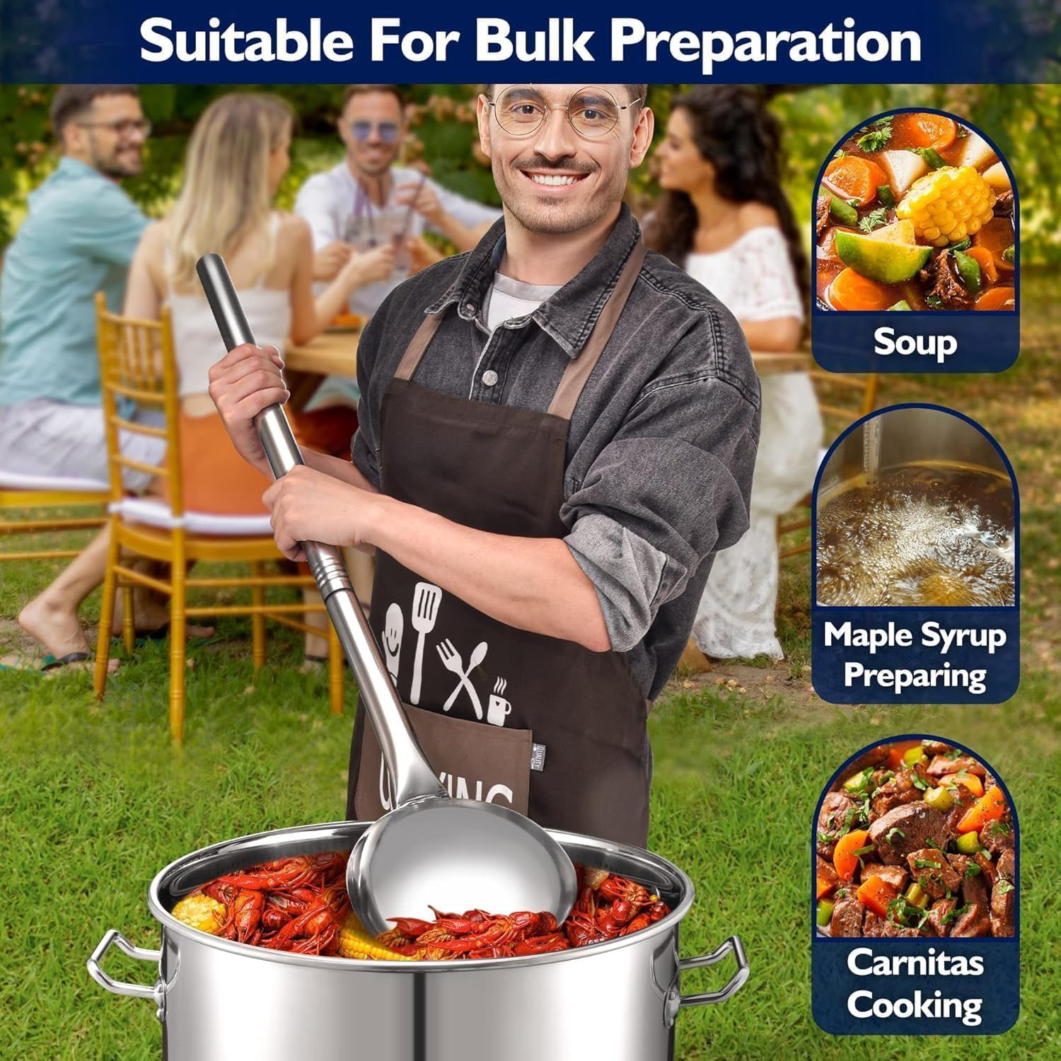 ARC USA 64QT Stainless Steel Seafood Boil Pot and 200,000BTU Propane Burner Set (Silver, 64QT) metw4
