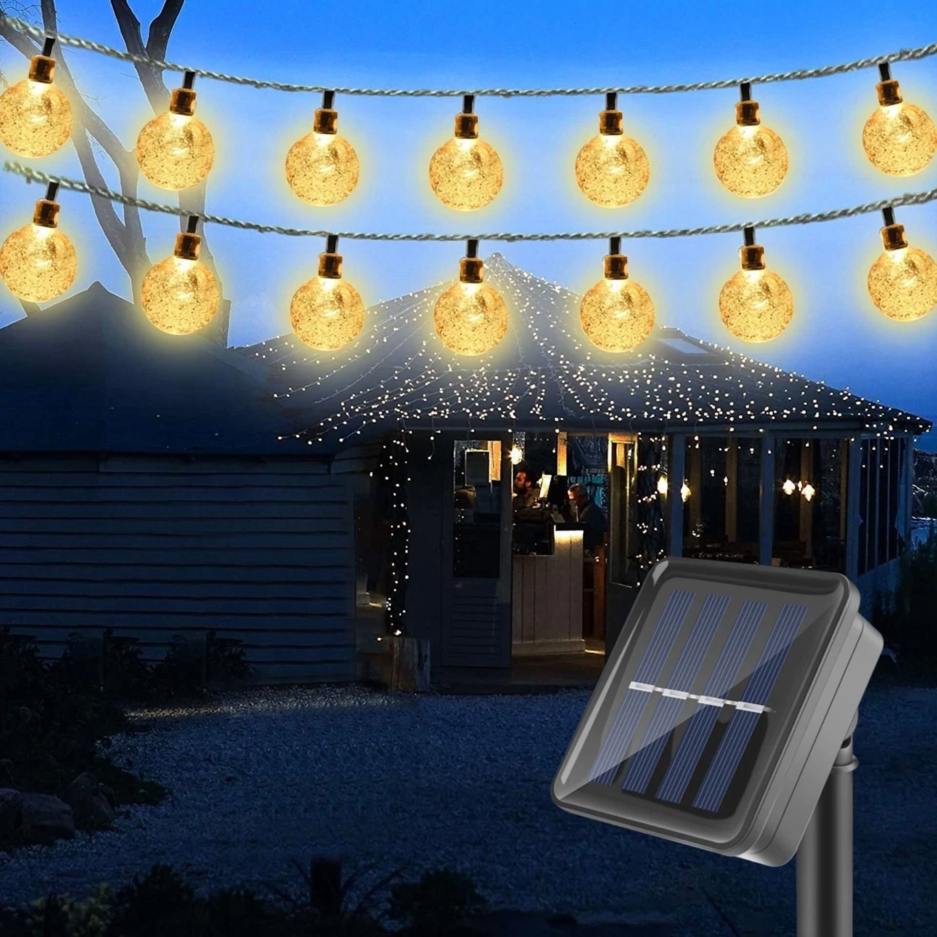 PURELY LED Solar String Lights for Outdoor Garden Wedding Party Decor (Warm White, 20 ft) n5owa