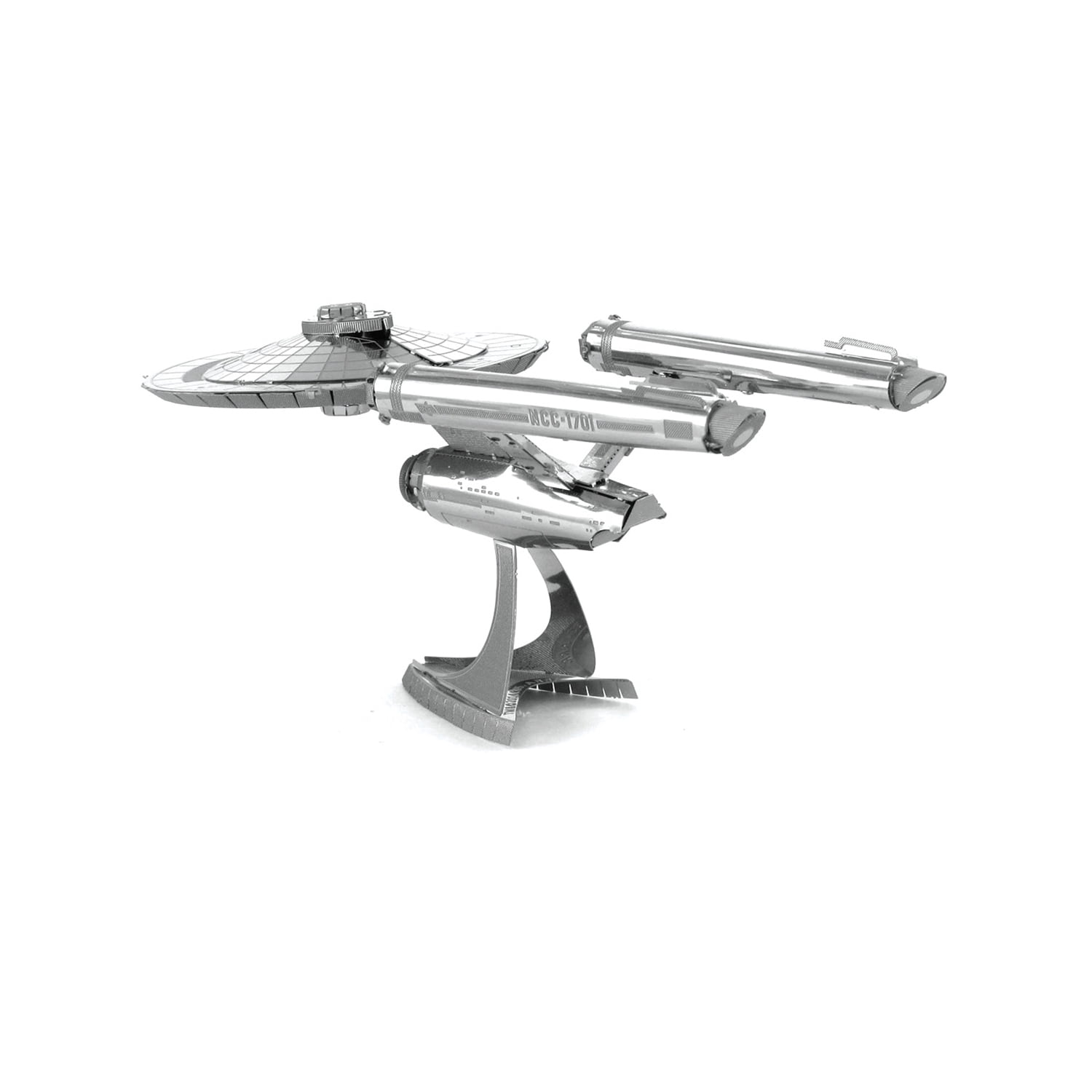 Fascinations Metal Earth 3D Metal Model Kit Star Trek U.S.S. Enterprise NCC-1701 (Silver, Small) 5cjln