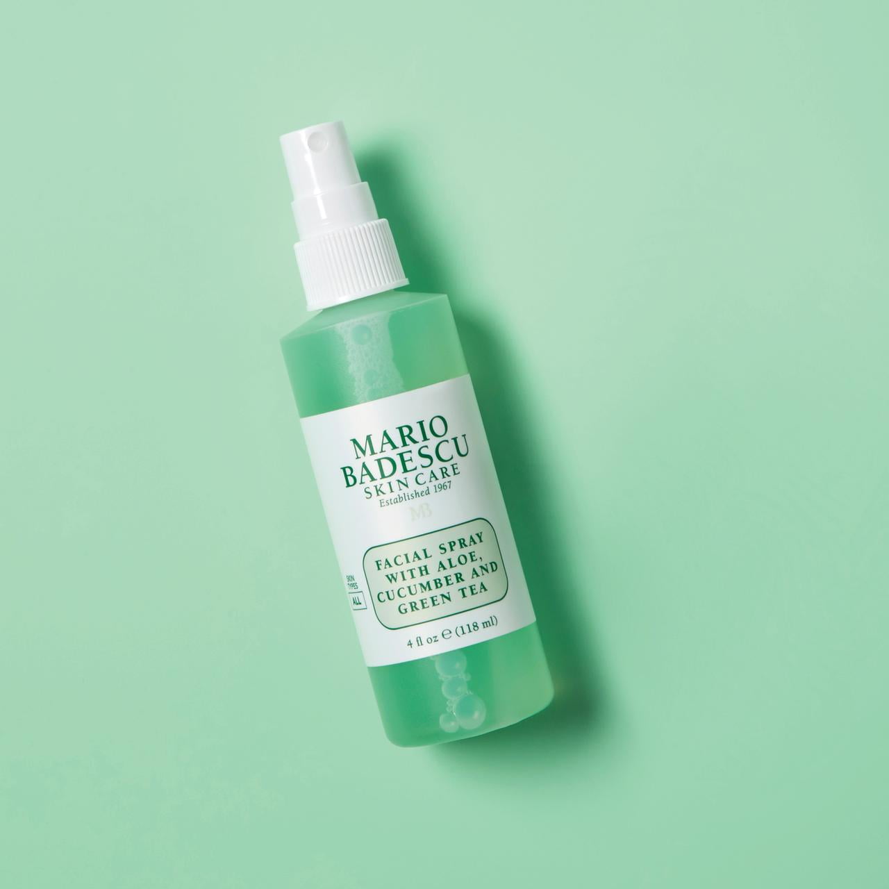 Mario Badescu Facial Spray with Aloe, Cucumber and Green Tea Refreshing Skin Care Toner (Green, 2 Pack, 4 fl oz) exu6e