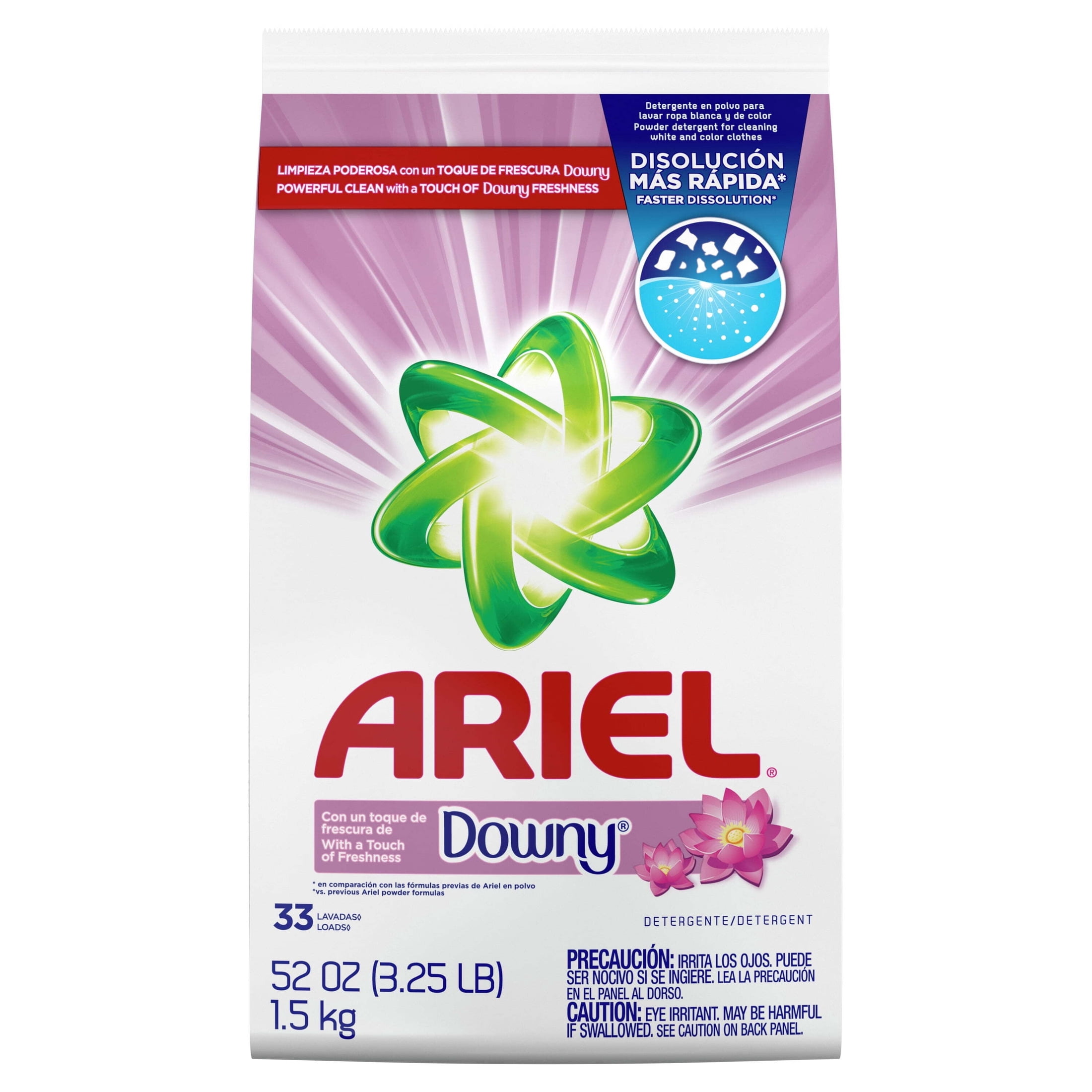 Ariel Laundry Detergent Powder with Downy Freshness, Deep Cleaning Formula (6 Pack, 52 oz per pack) 043zz
