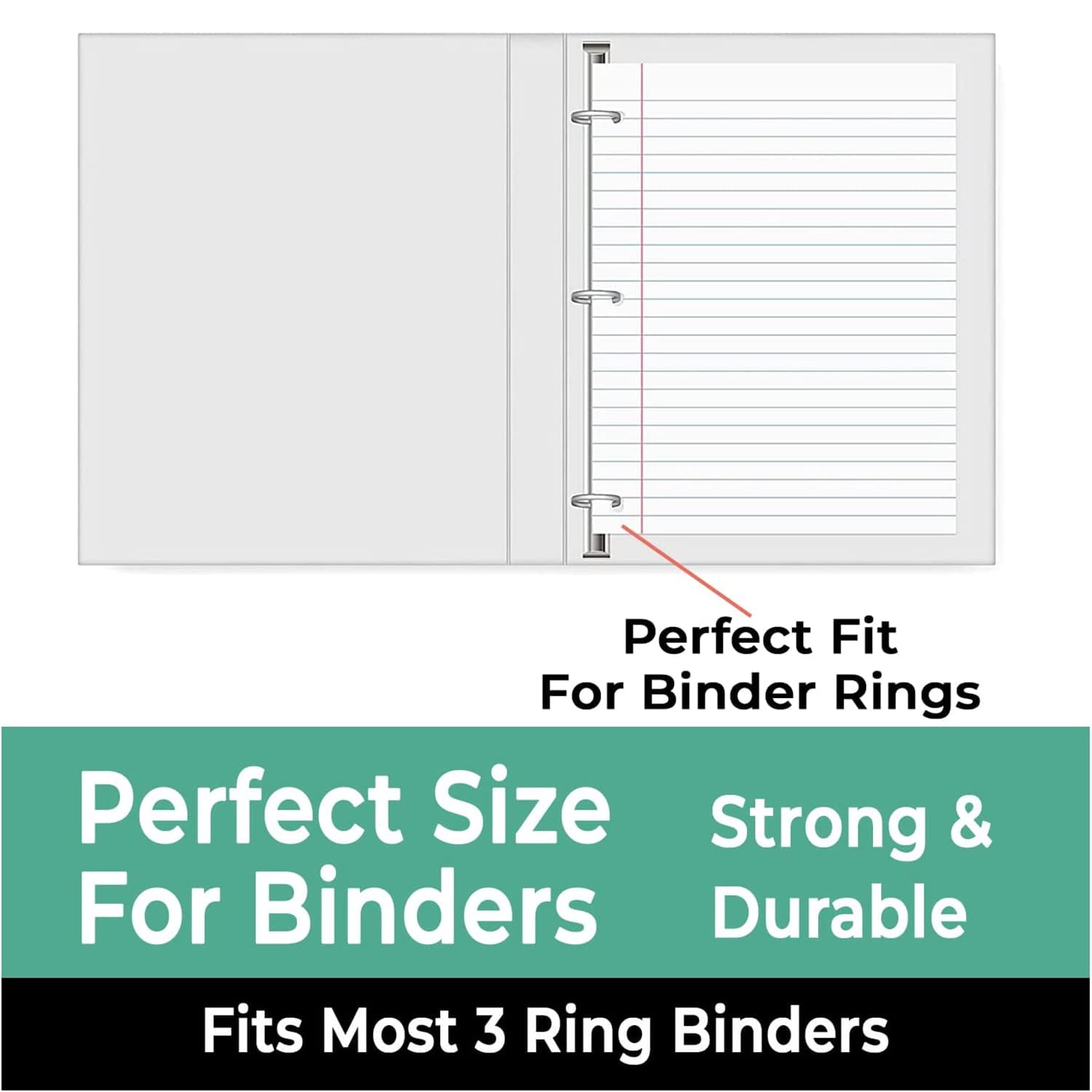 Rosmonde College Ruled Loose Leaf Filler Paper (White, 450 Sheets, 8 in x 10.5 in) idyce