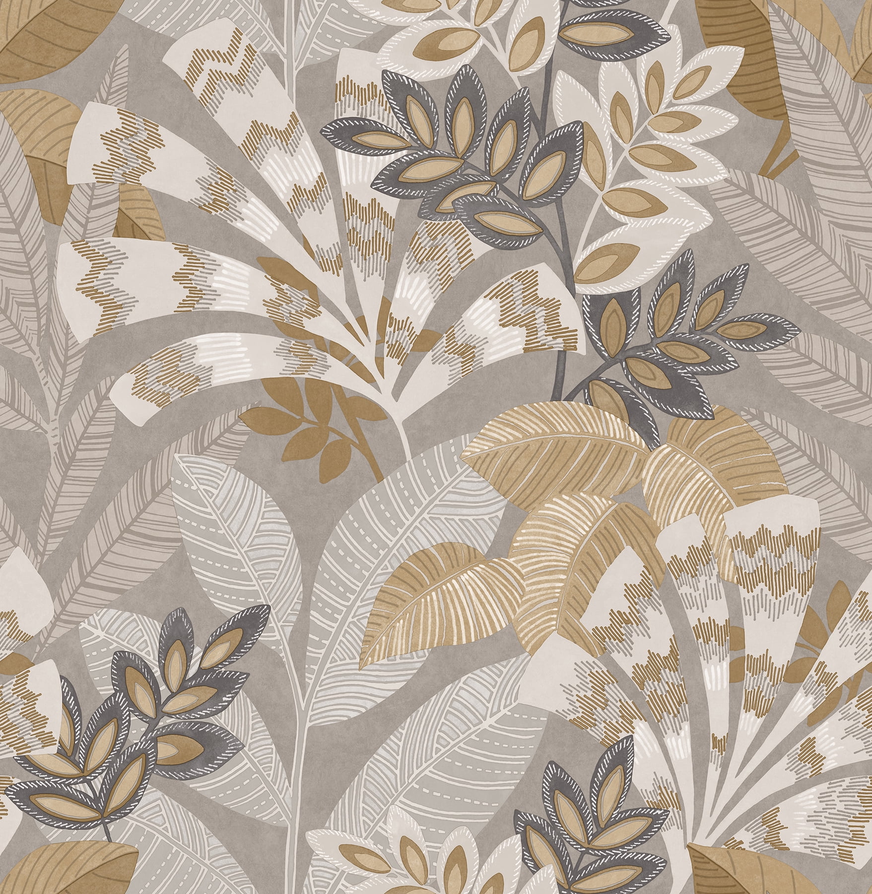 InHome Yara Peel and Stick Wallpaper Botanical Wall Decor (Taupe, 20.5 in x 18 ft) aasbr