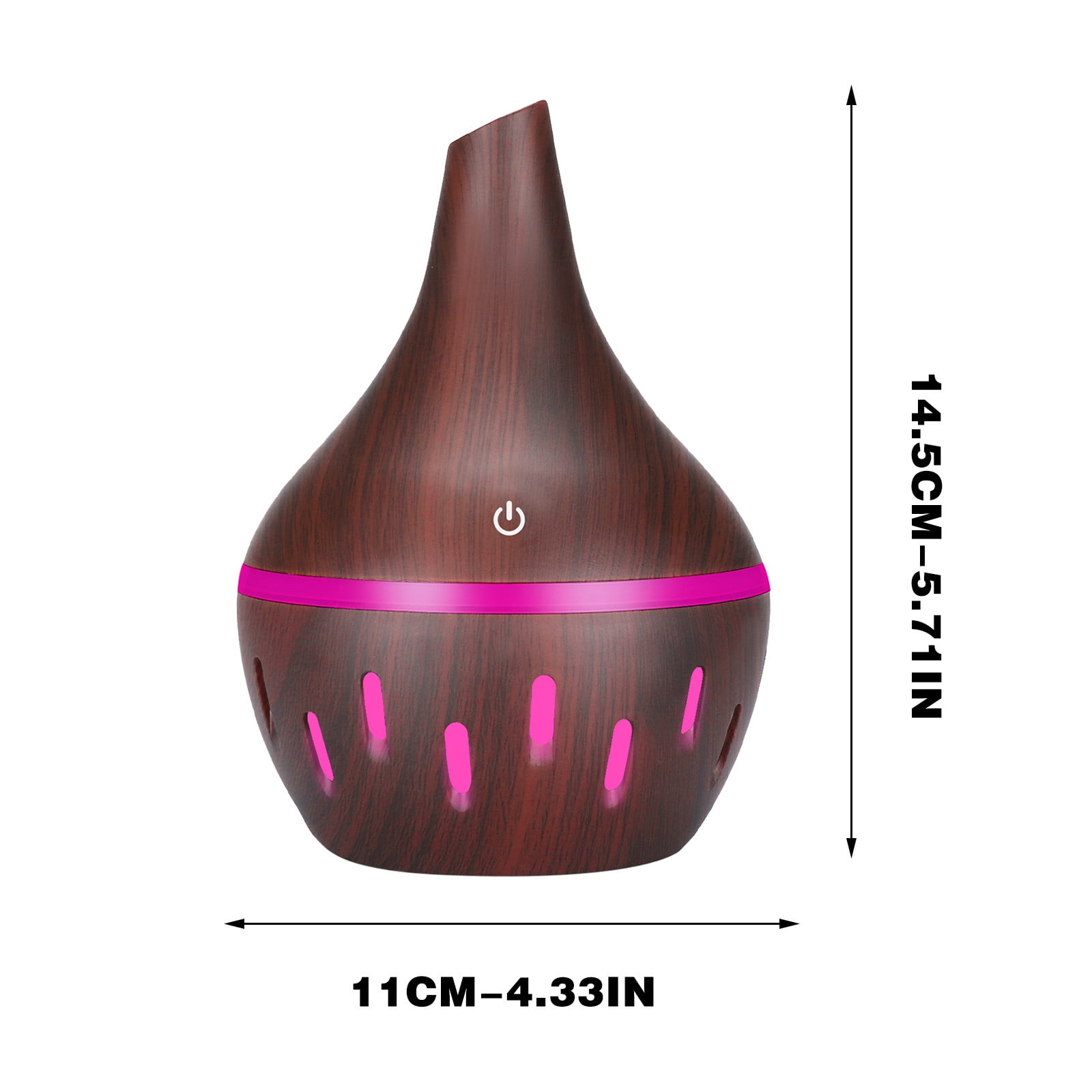 Hnowkn Aromatherapy Essential Oil Diffuser, Wood Grain Ultrasonic Humidifier with 7 Color LED Lights (10.14 fl oz) rjr60