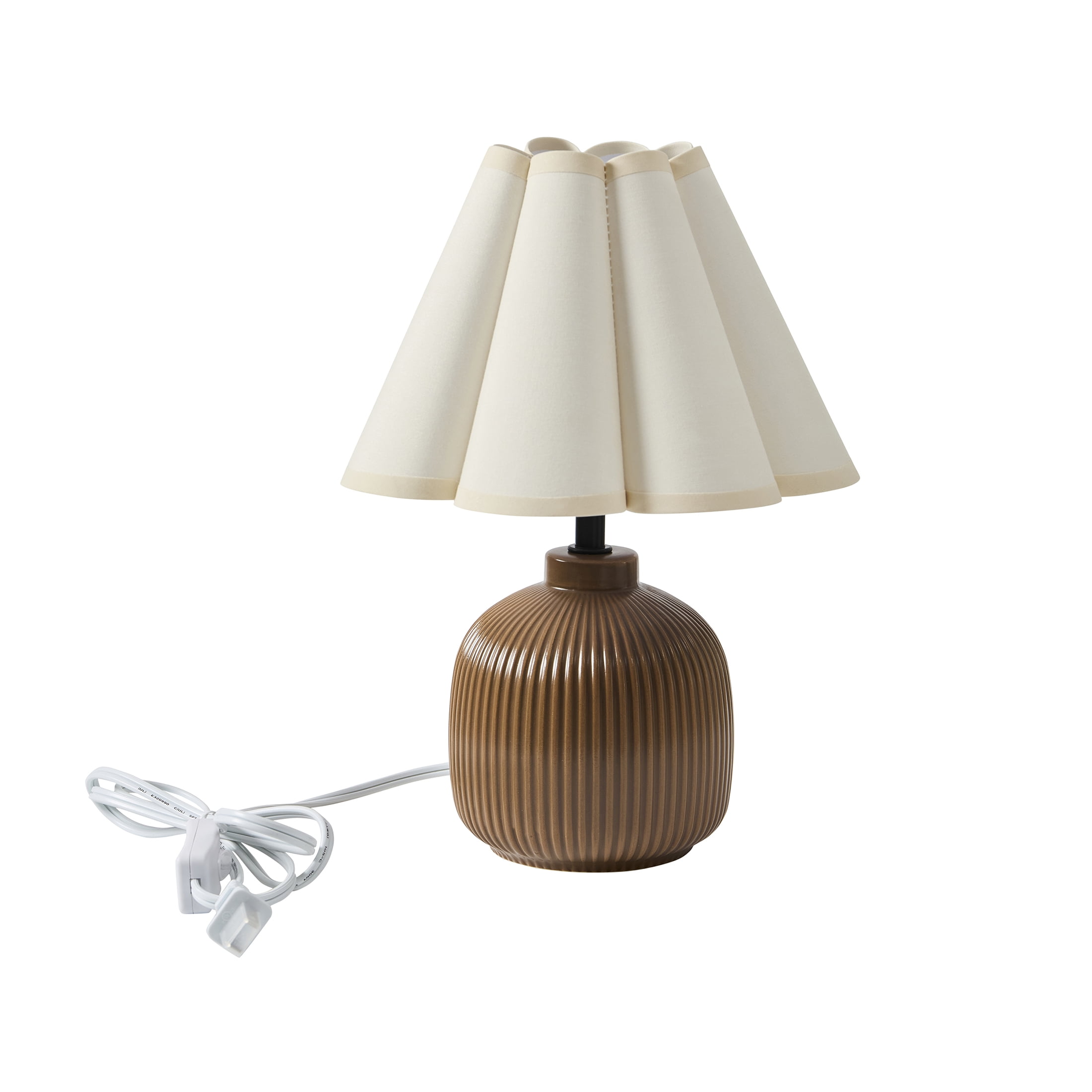 Home Decor Collection Modern Ceramic Accent Table Lamp (Brown, 12.25 in) k76qc