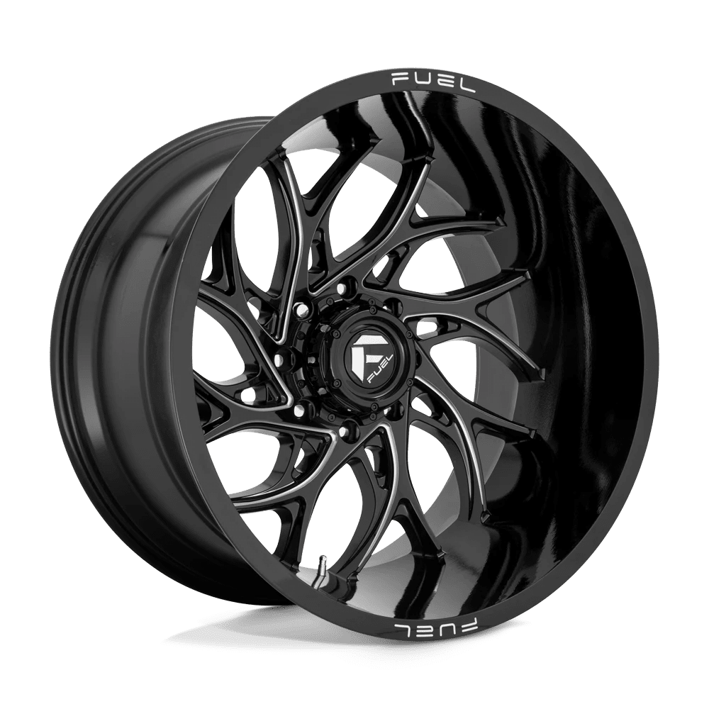 Fuel Off-Road D741 Runner Wheel (Gloss Black Milled, 22x8.25 in) 1bf2g