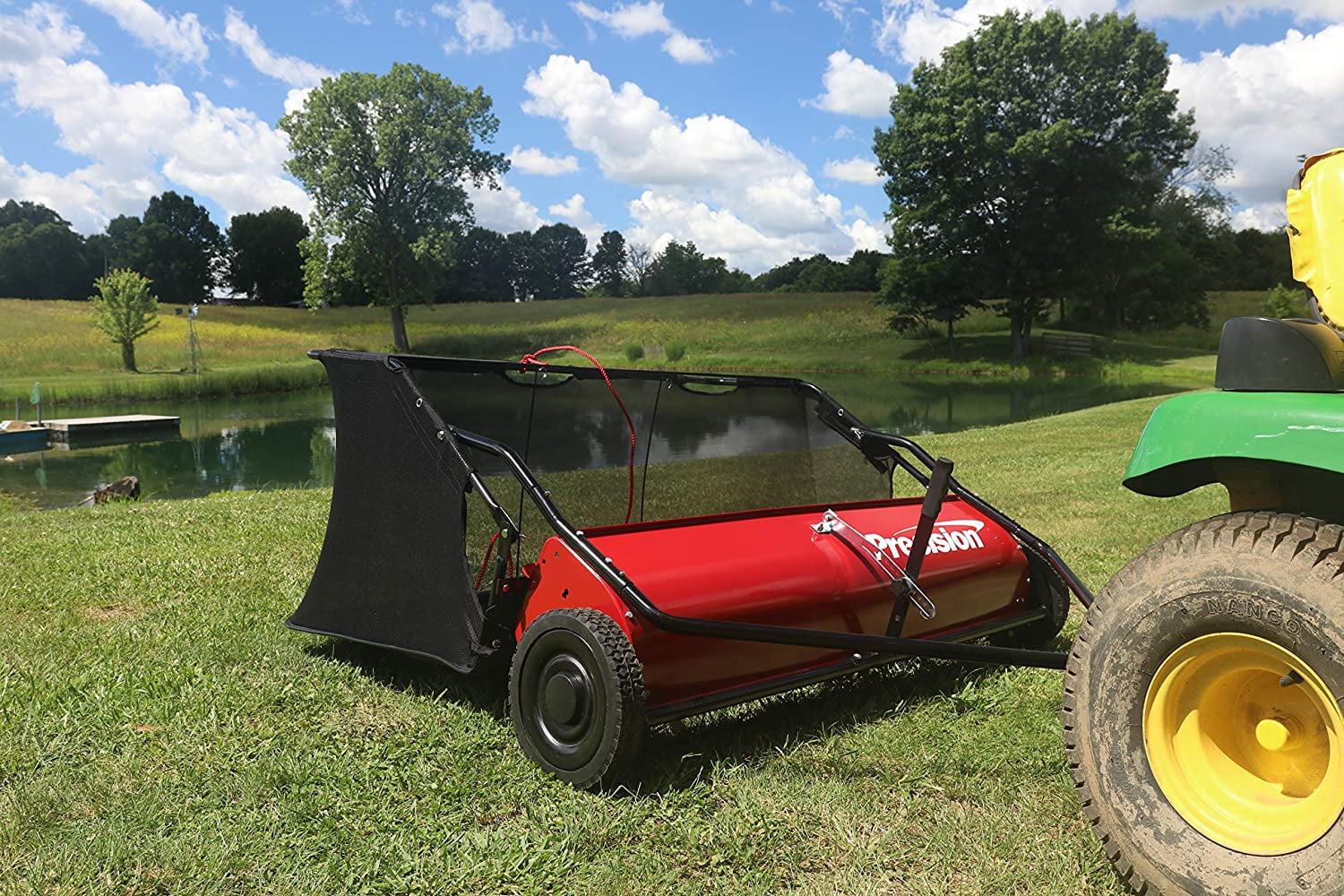 Precision Products Tow Behind Lawn Sweeper, Heavy-Duty Steel Frame (48 in) iugzy