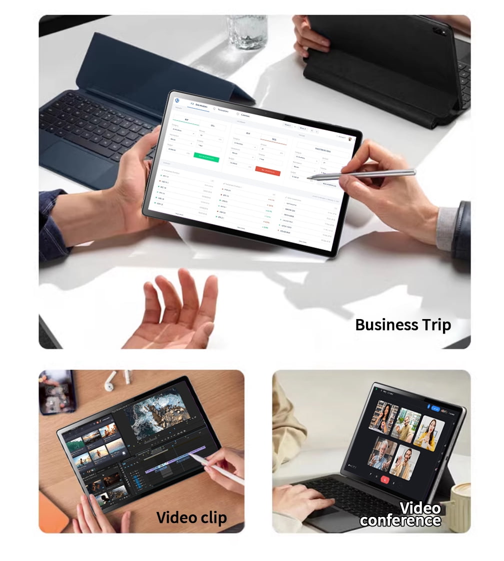 JWEIBK 14.0-Inch Android 14 Tablet, 2-in-1 Laptop with Keyboard, 20GB RAM 1000GB ROM, 5G Wi-Fi High-Performance Computer (Black, 14.0 in) bo3fw