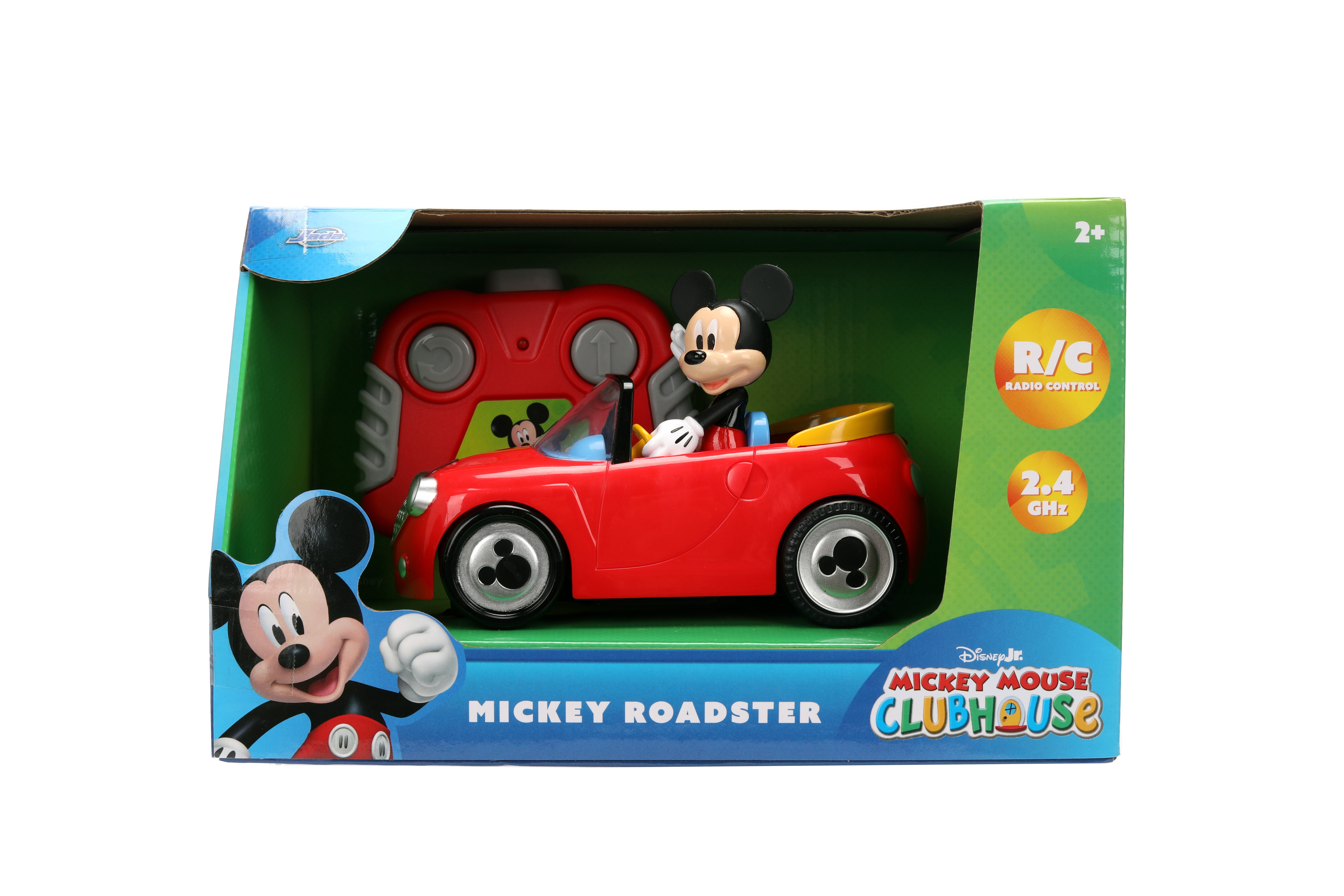 Disney Mickey Mouse Roadster RC Car Remote Control Vehicle (Red, 5.5 in) 2dgst