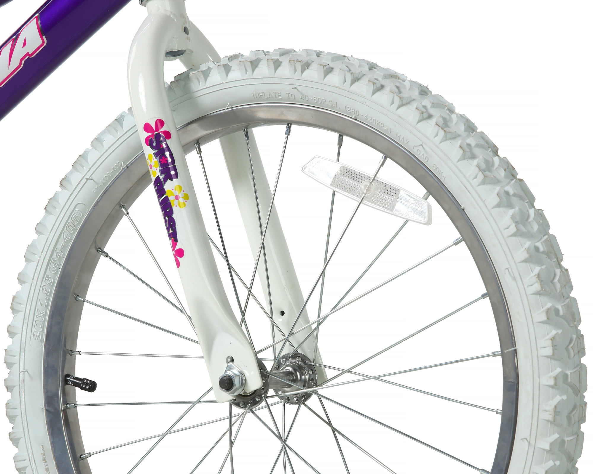 Dynacraft Magna Star Burst Children's Bike, Durable Steel Frame, Pink Glitter Finish (20 in) b0flj