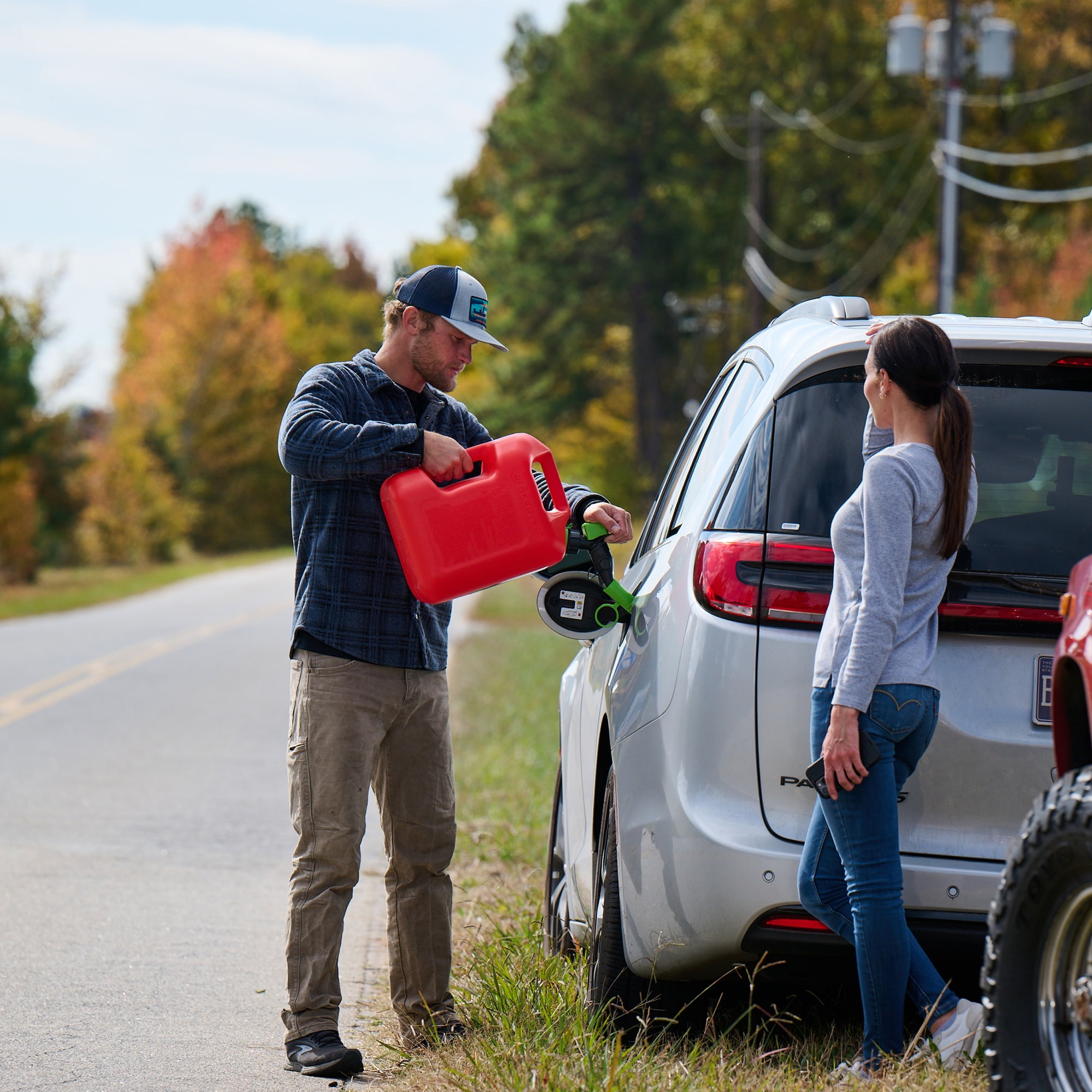 Scepter SmartControl Gasoline Fuel Jug with Funnel (Red, 5 Gallon) in3ii