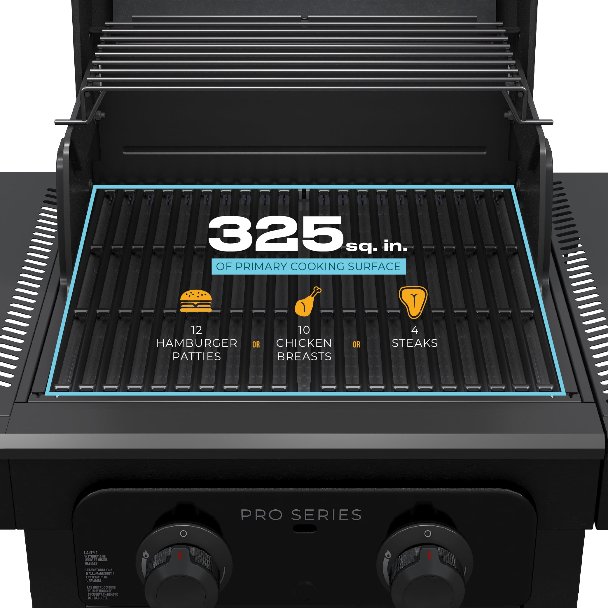 Charbroil Pro Series 2-Burner Gas Grill and Griddle (Black, 180 sq in) u232x - Image 3