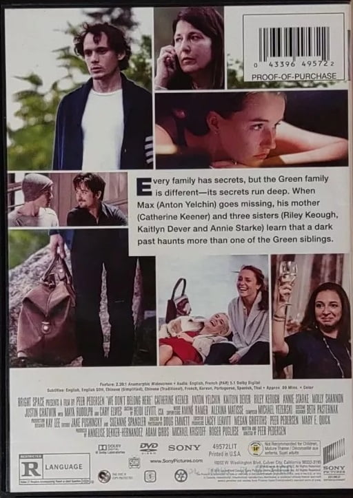 Sony Pictures Entertainment We Don't Belong Here (DVD, 1 Disc) gm9lq