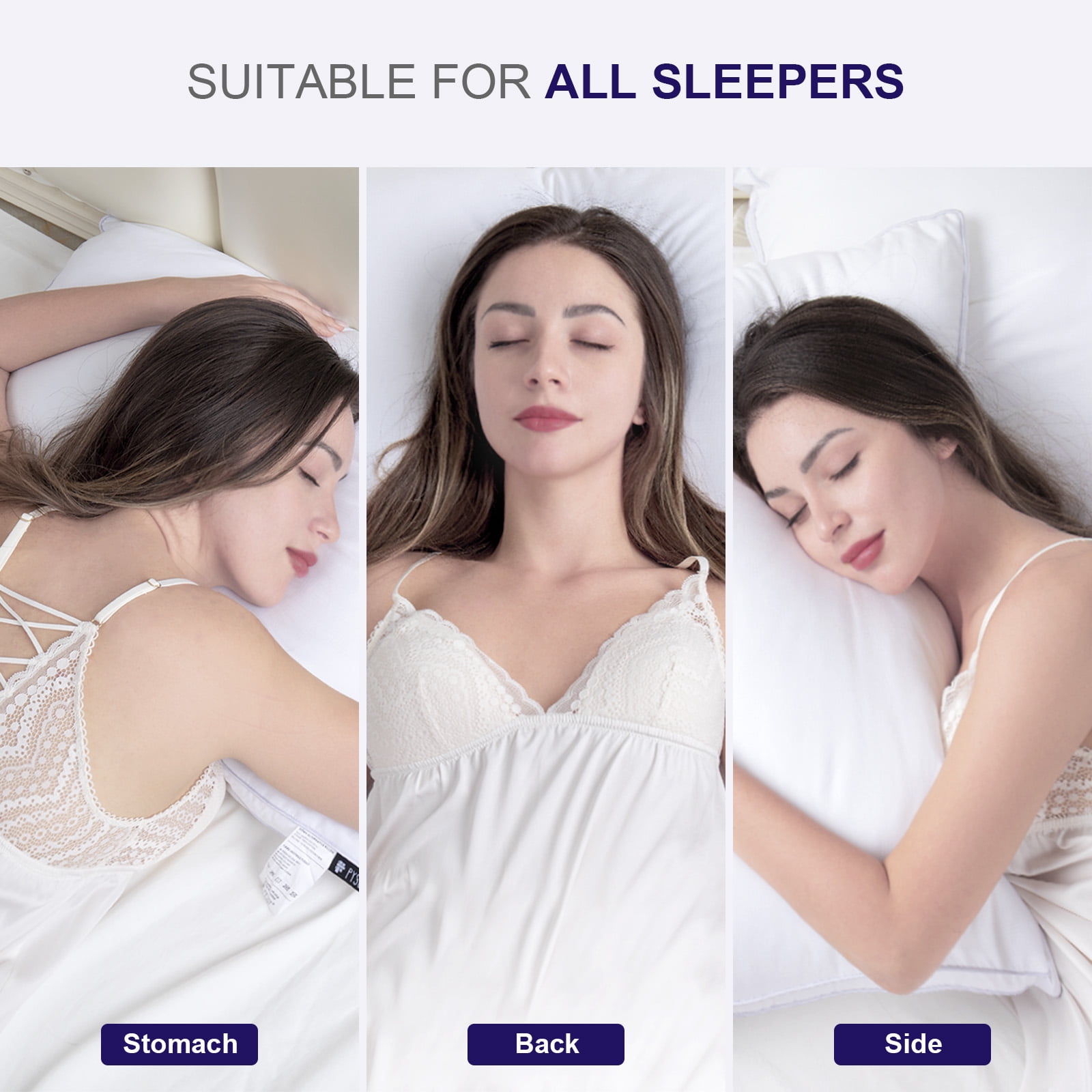 SORMAG Bed Pillows Down Alternative Cooling Hotel Collection (White, Queen Size 20 x 30 in, 2 Pack) m72q2