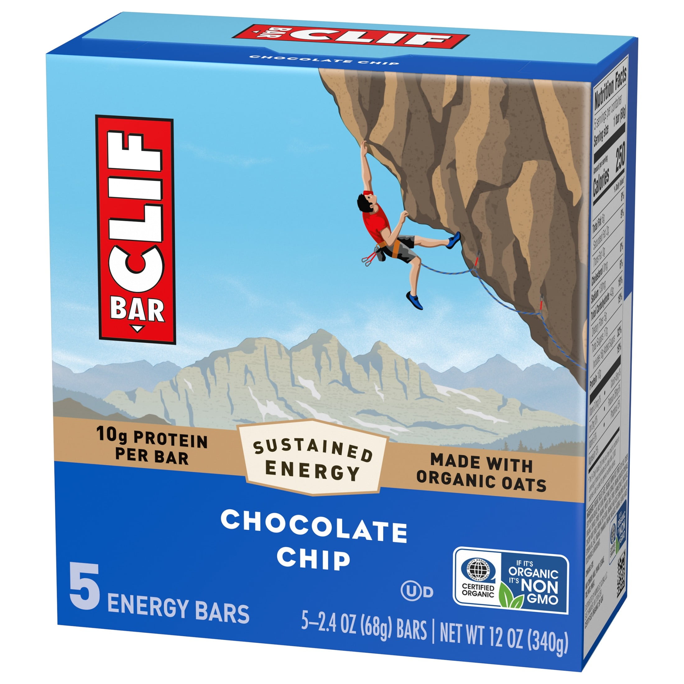 Clif Bar Energy Protein Bars, Chocolate Chip (5 Count, 9.5 oz) 65ebw