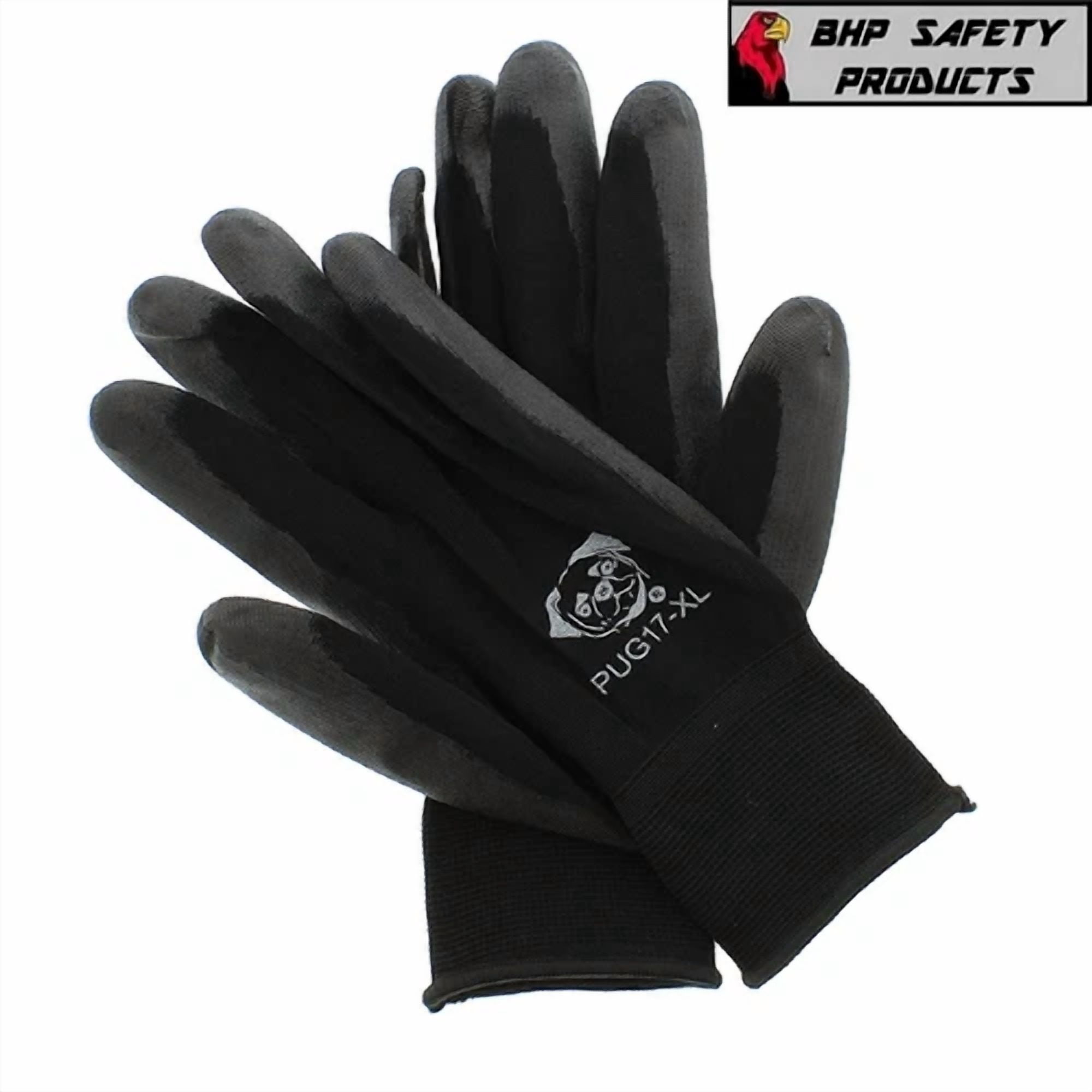 YANI Anti-Static Work Gloves, Polyurethane Coated Grip, Heavy-Duty Protection (Gray, 12 Pairs, X-Large) r1fac