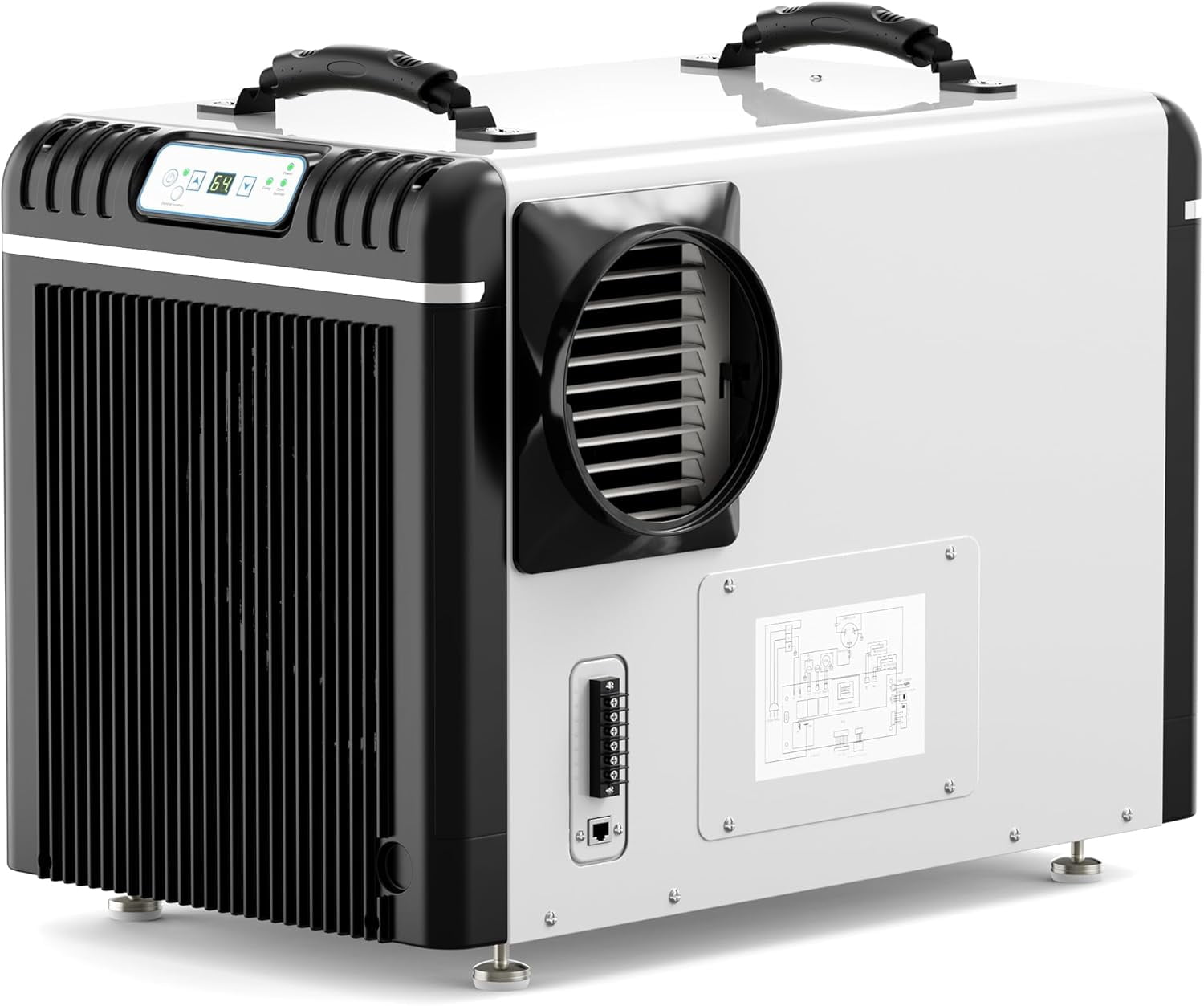 AlorAir Commercial Dehumidifier for Basement and Crawl Space, High-Capacity Moisture Removal (White, 90 PPD) w58nm
