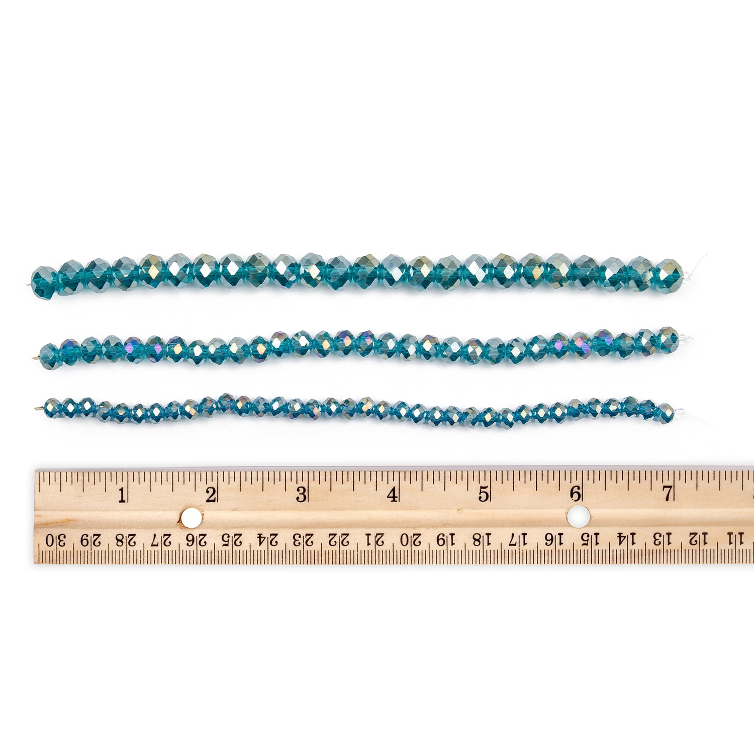 CousinDIY Glass Rondelle Beads for Jewelry Making (Indicolite Teal AB, 88 Pieces) 526v8