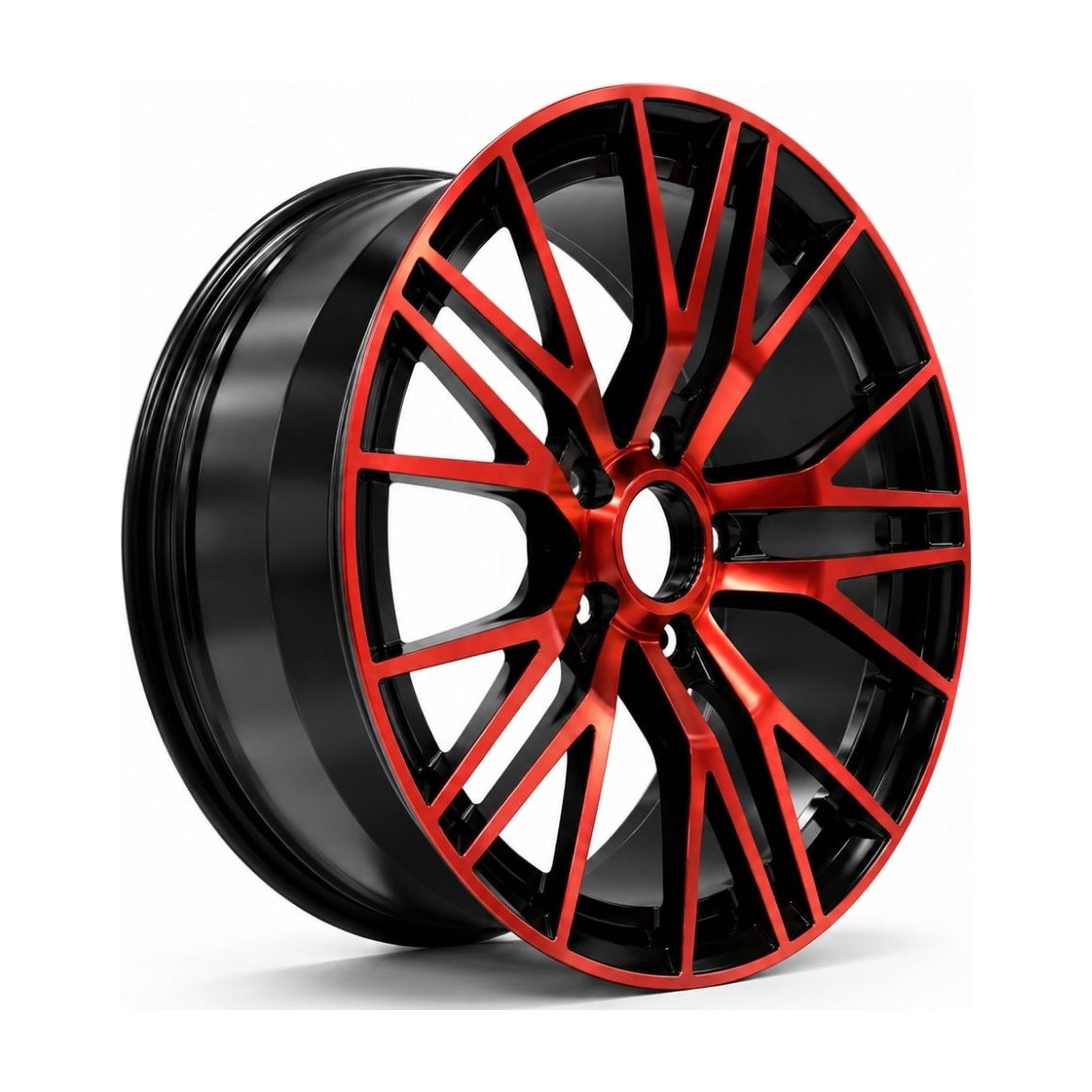 NextSet Wheels Alloy Wheel Rim (Black Machined Red, 18 in) t5f1l