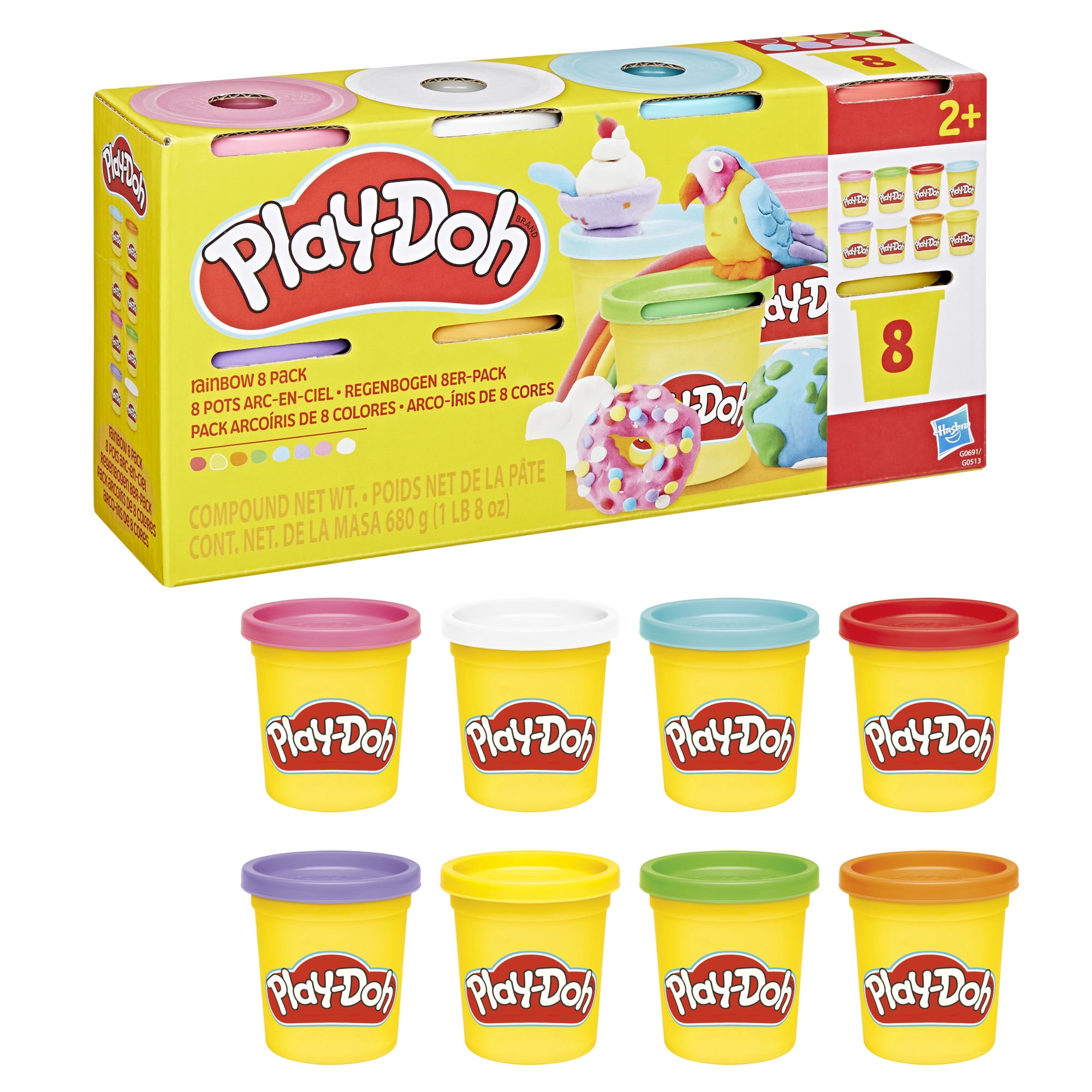 Play-Doh Modeling Compound Rainbow Pack (Assorted Colors, 8 Pack of 3 oz) p7ukx