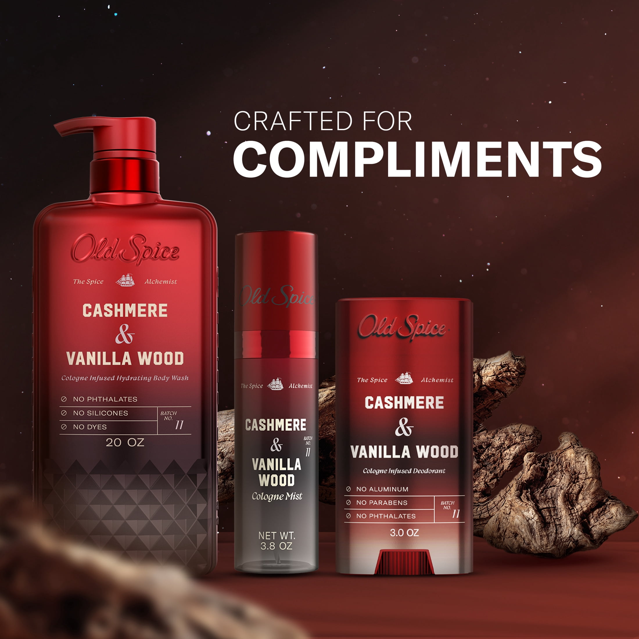 Old Spice The Spice Alchemist Body Wash for Men, Cashmere and Vanilla Wood Scent (20 oz) 9rhr8