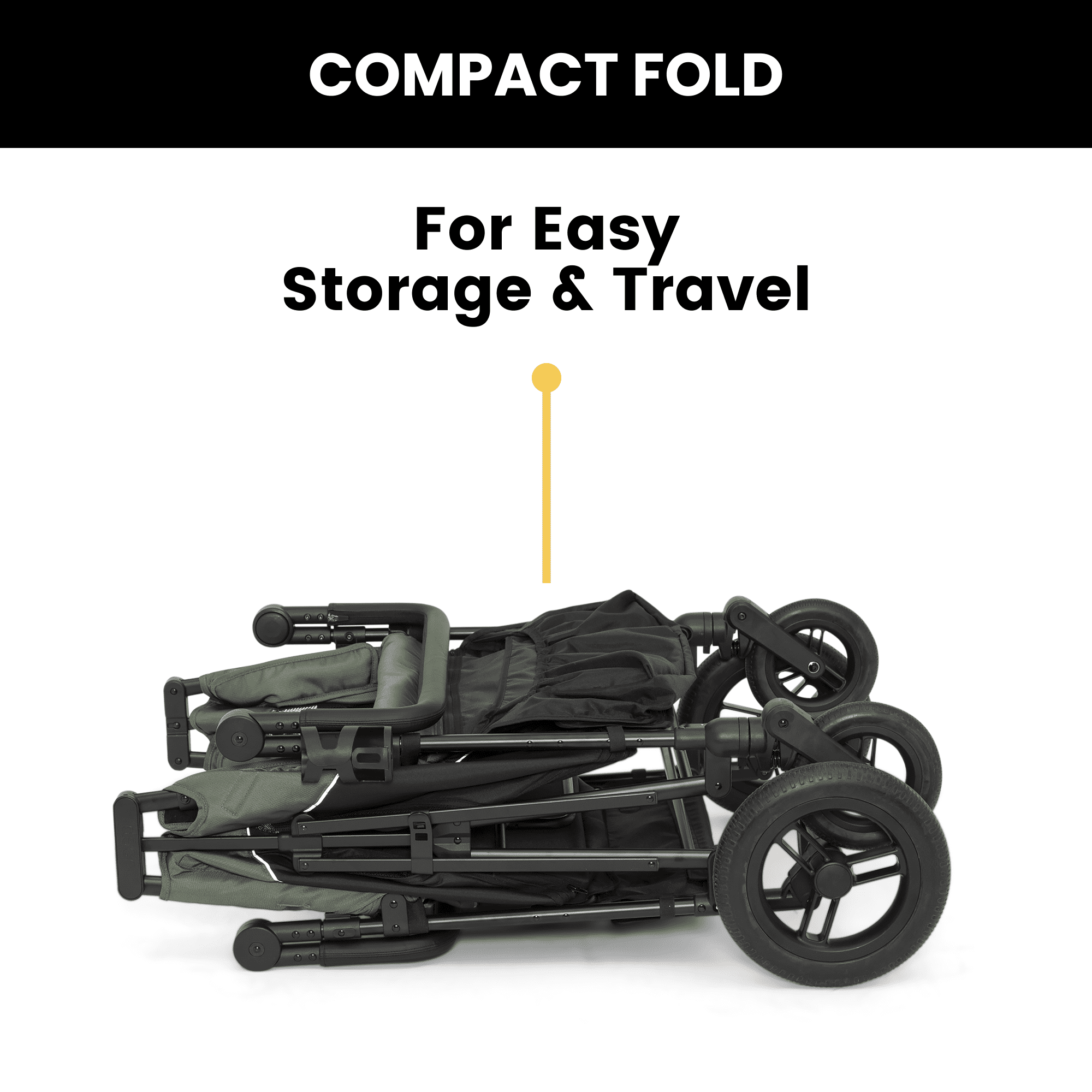 Jeep Wrangler Deluxe 4-Seater Stroller Wagon by Delta Children (Black/Green, 41 in L x 30.25 in W x 51 in H) hed8z