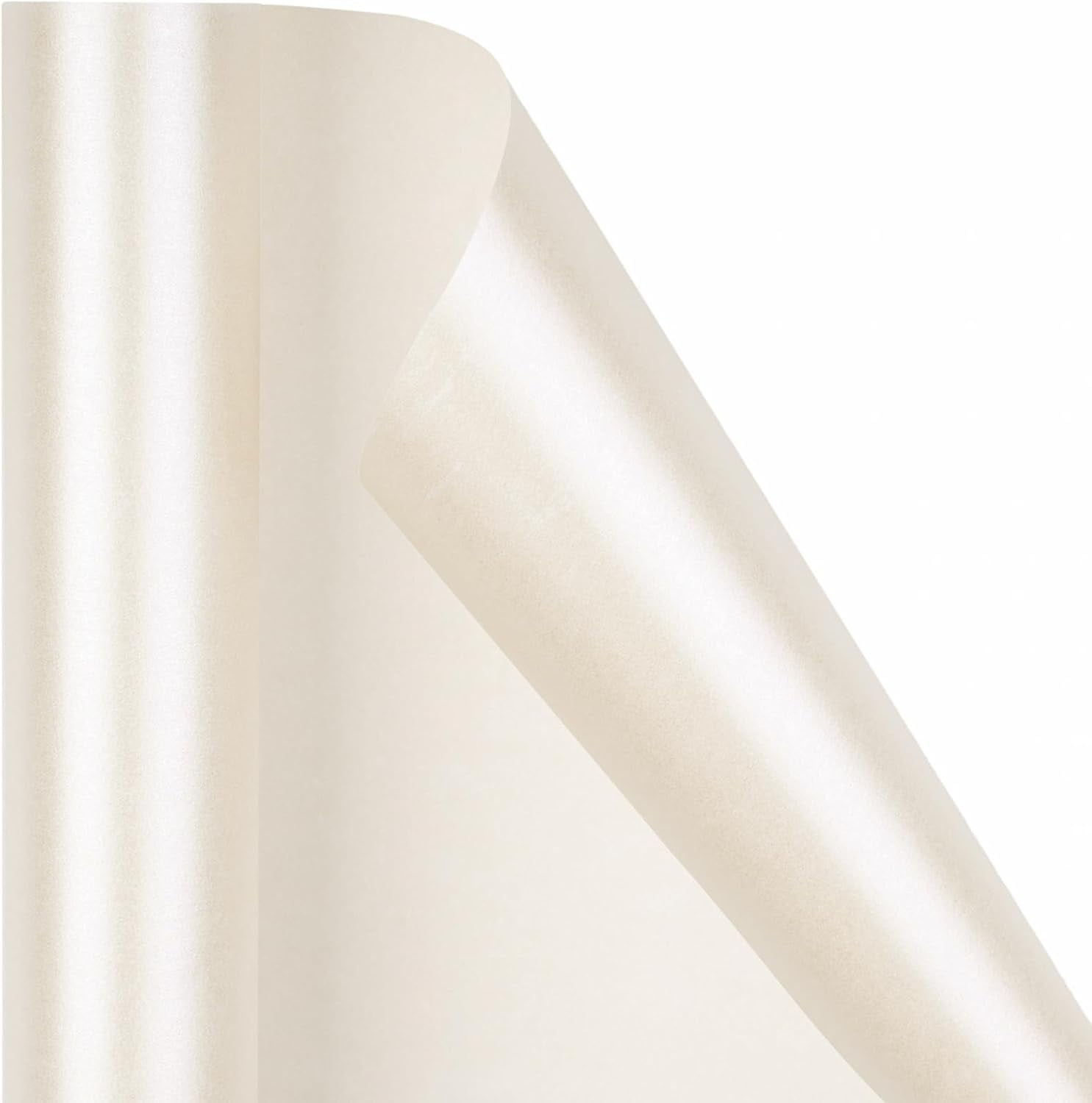 RICHTOP Matte Wrapping Paper, Pearly Lustre Finish for Gift Packaging and DIY Crafts (Off White, 17 in x 23 ft) r48ct