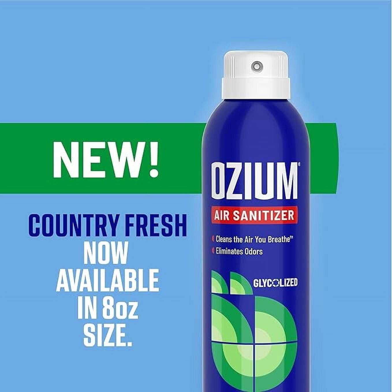 Ozium Air Sanitizer and Odor Eliminator Spray, Country Fresh (3 Pack, 8 oz) i2kp2