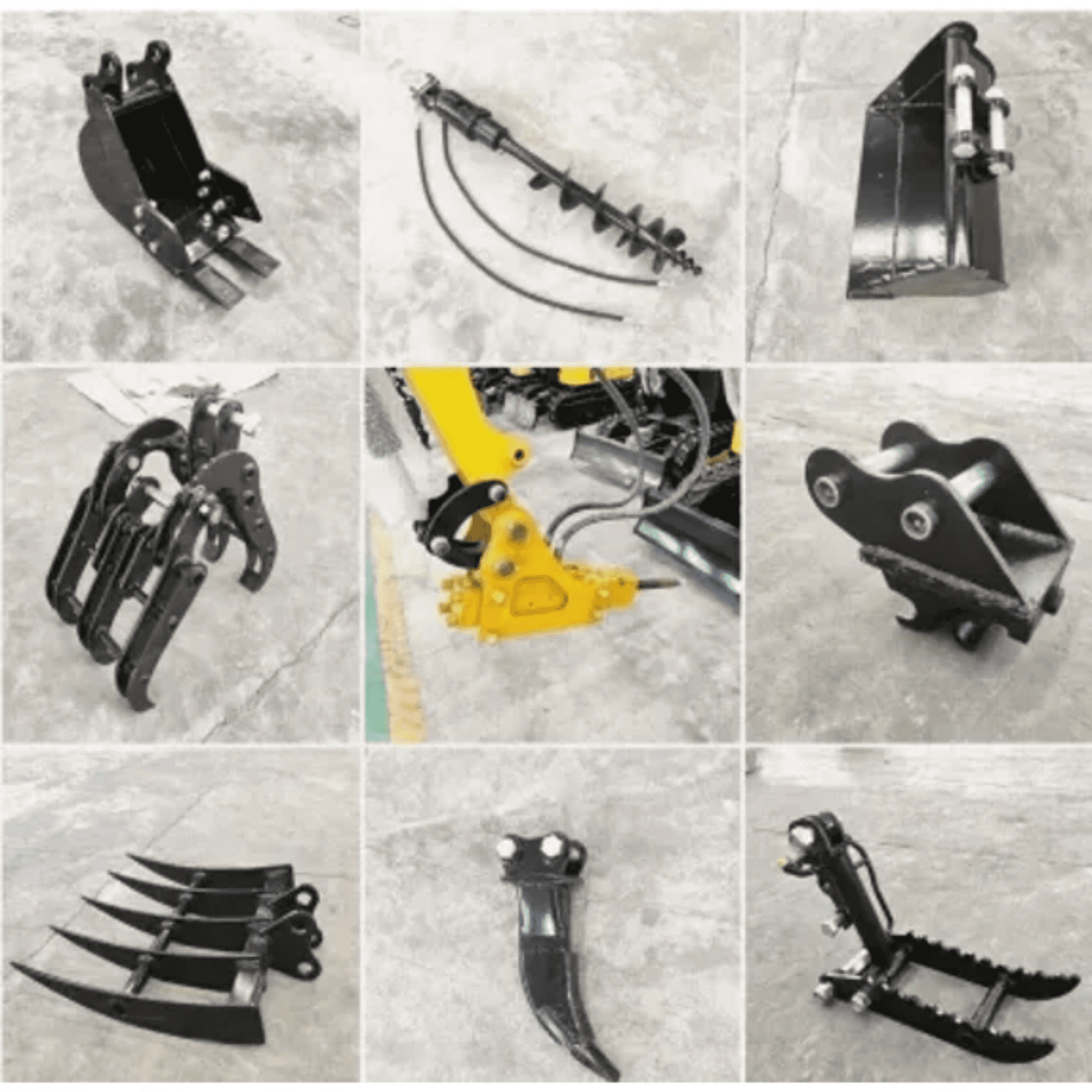TYPHON TERROR XI Mini Excavator with 13 Attachments (Blue, 13.5hp) gmst4