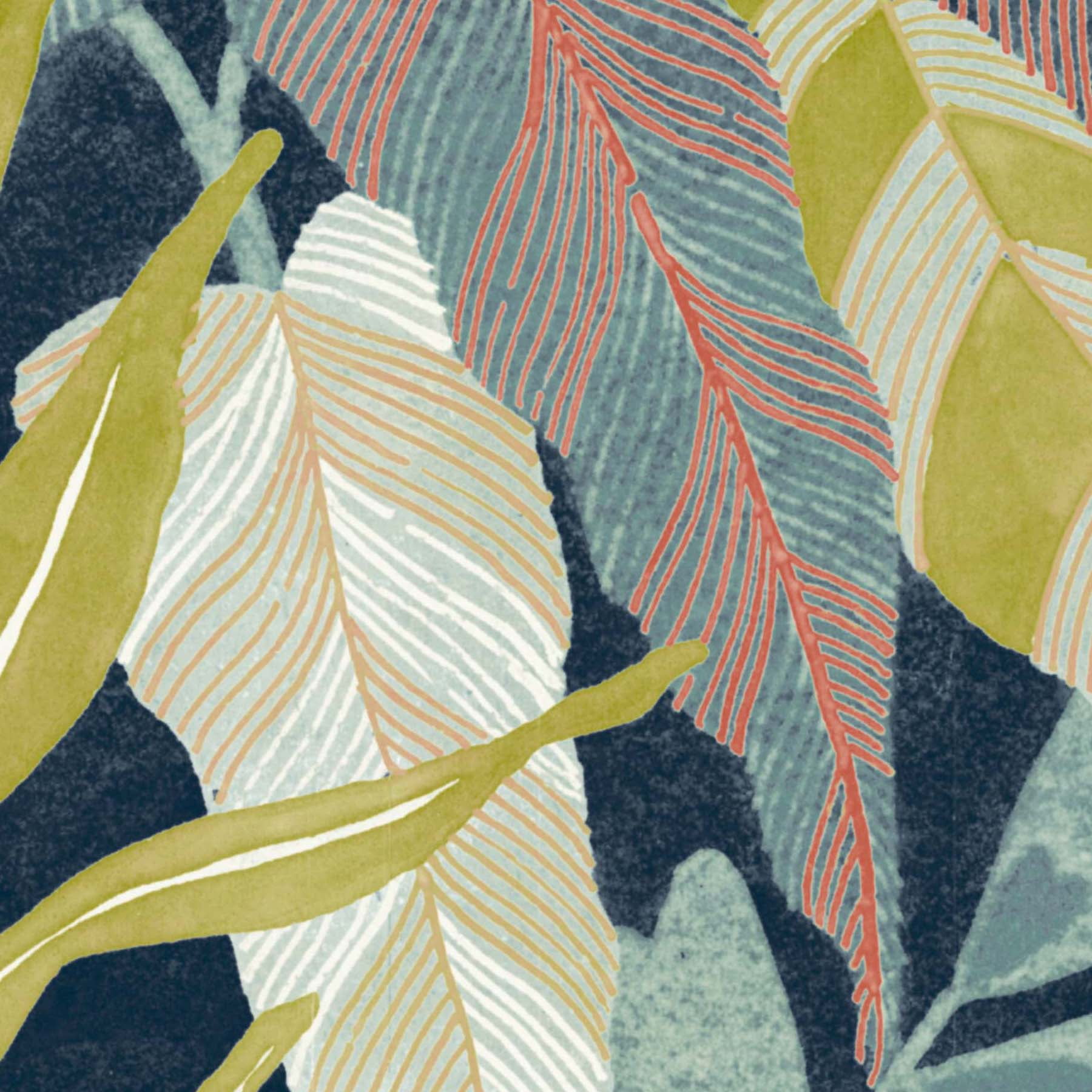 Roommates Studio Malena Floral Peel and Stick Wallpaper (Blue, 30.75 sq ft) zsz58
