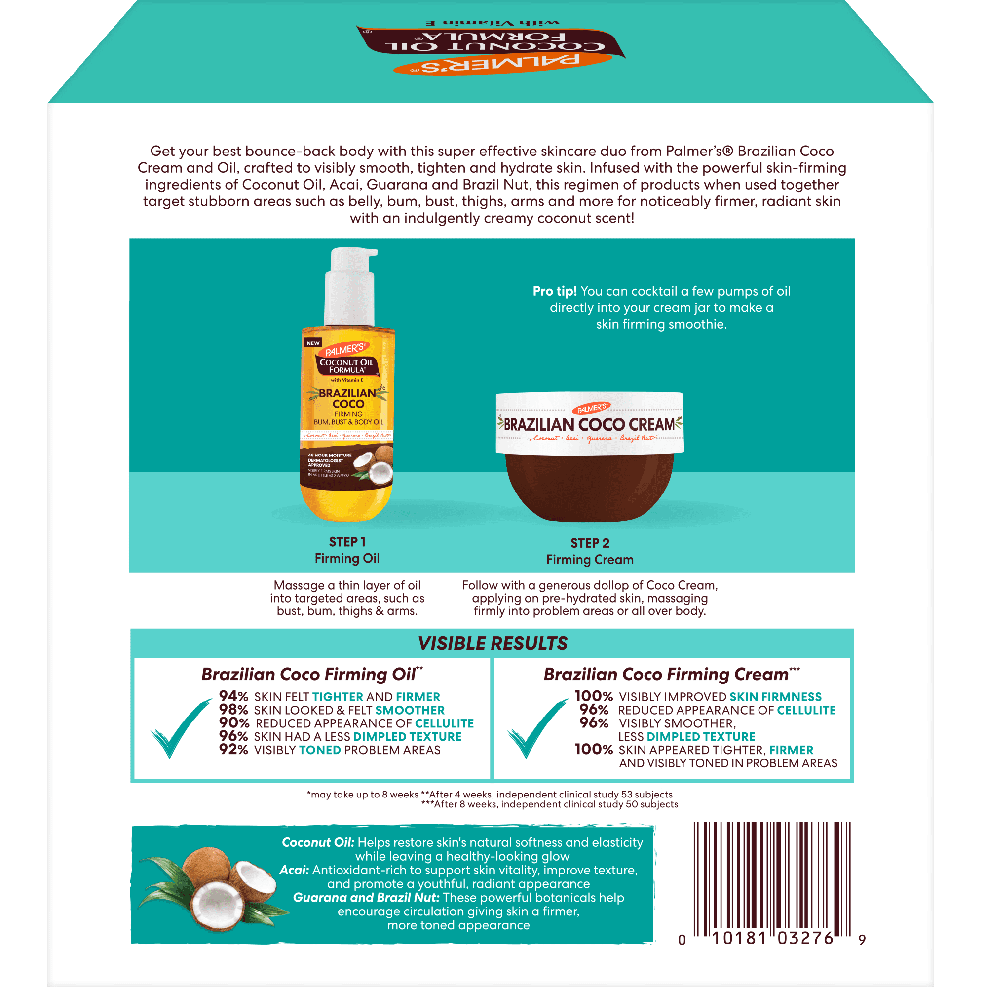 Palmer's Coconut Oil Formula Skin Firming Body Care Kit (4.4 oz) 1b7yg