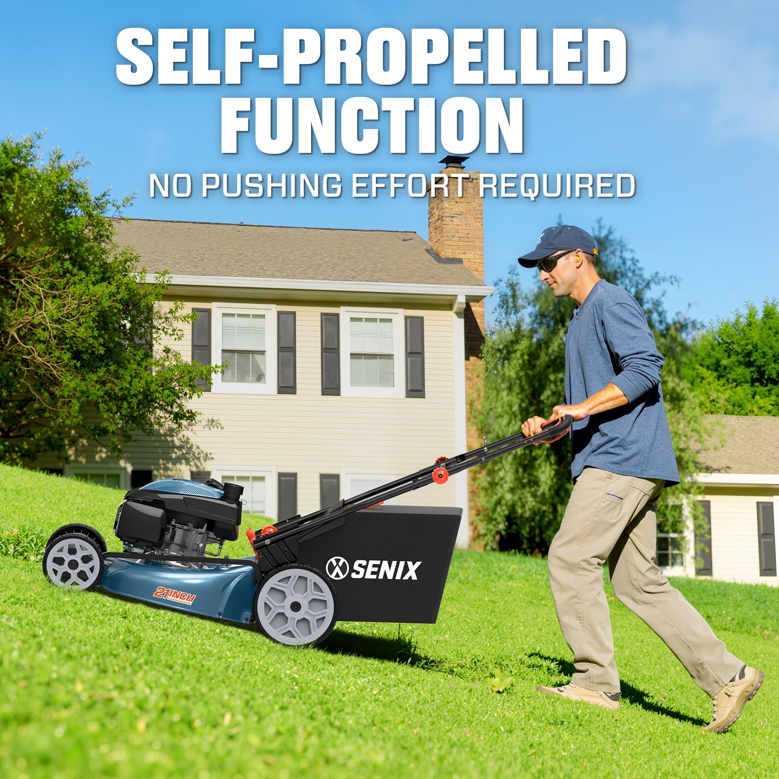 Senix 3-in-1 Outdoor Power Equipment Combo (Blue, 3-Piece Set) 6k05k