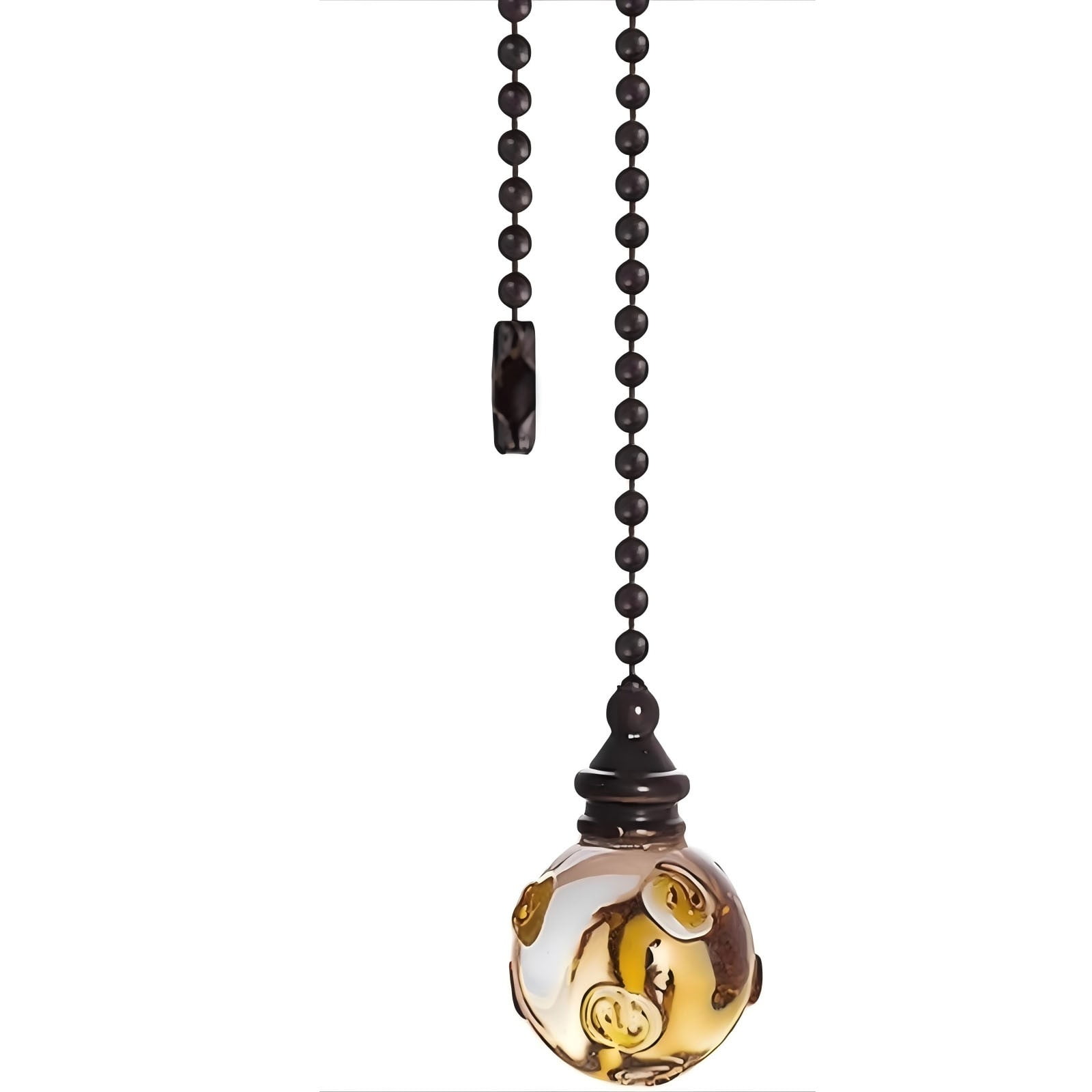 HonestMatter Ceiling Fan Pull Chain Extension with Sparkling Ice Glass Crystal (Clear, 12 in) ne9p4